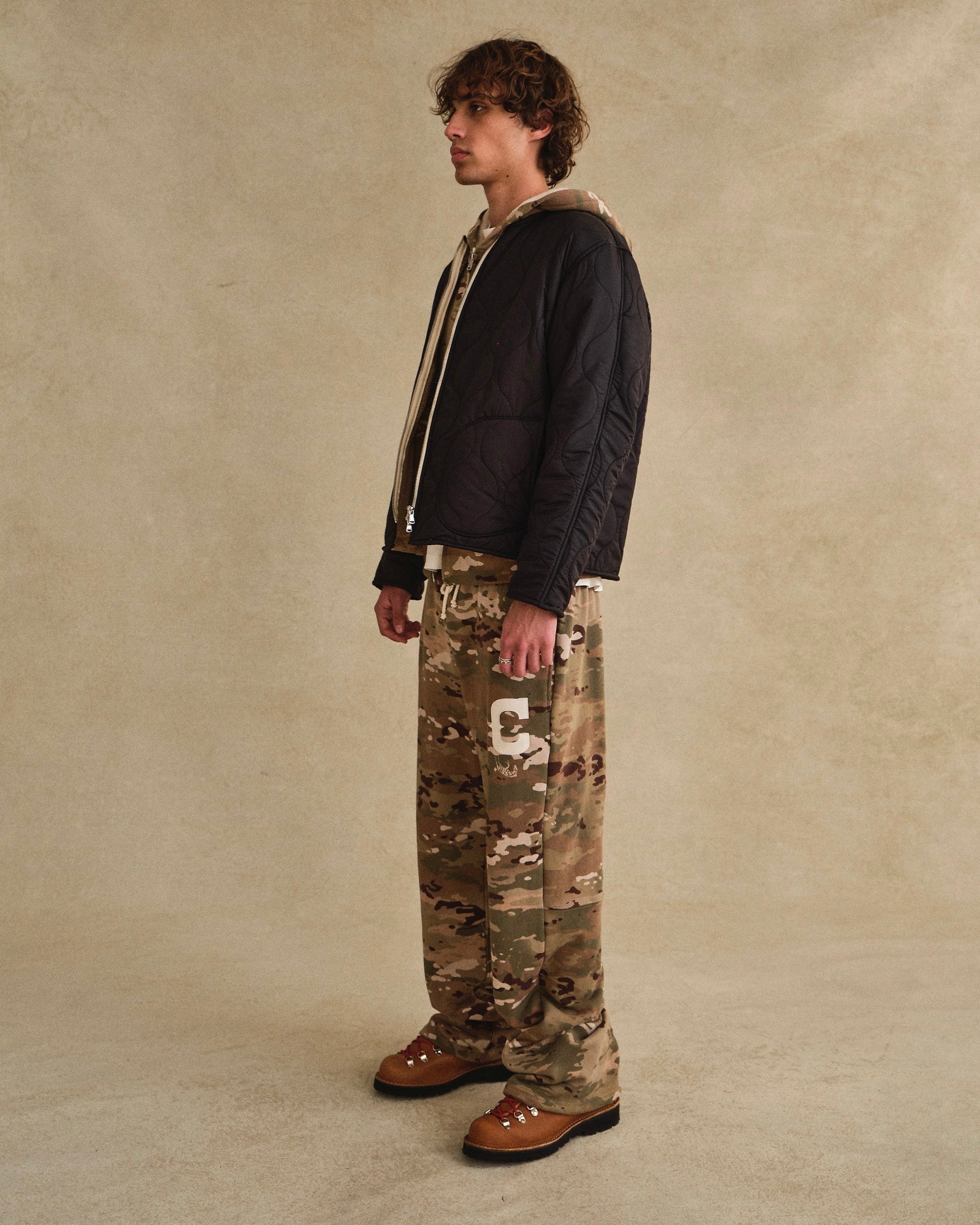 Quilted Shell Jacket (Black) - Image 5