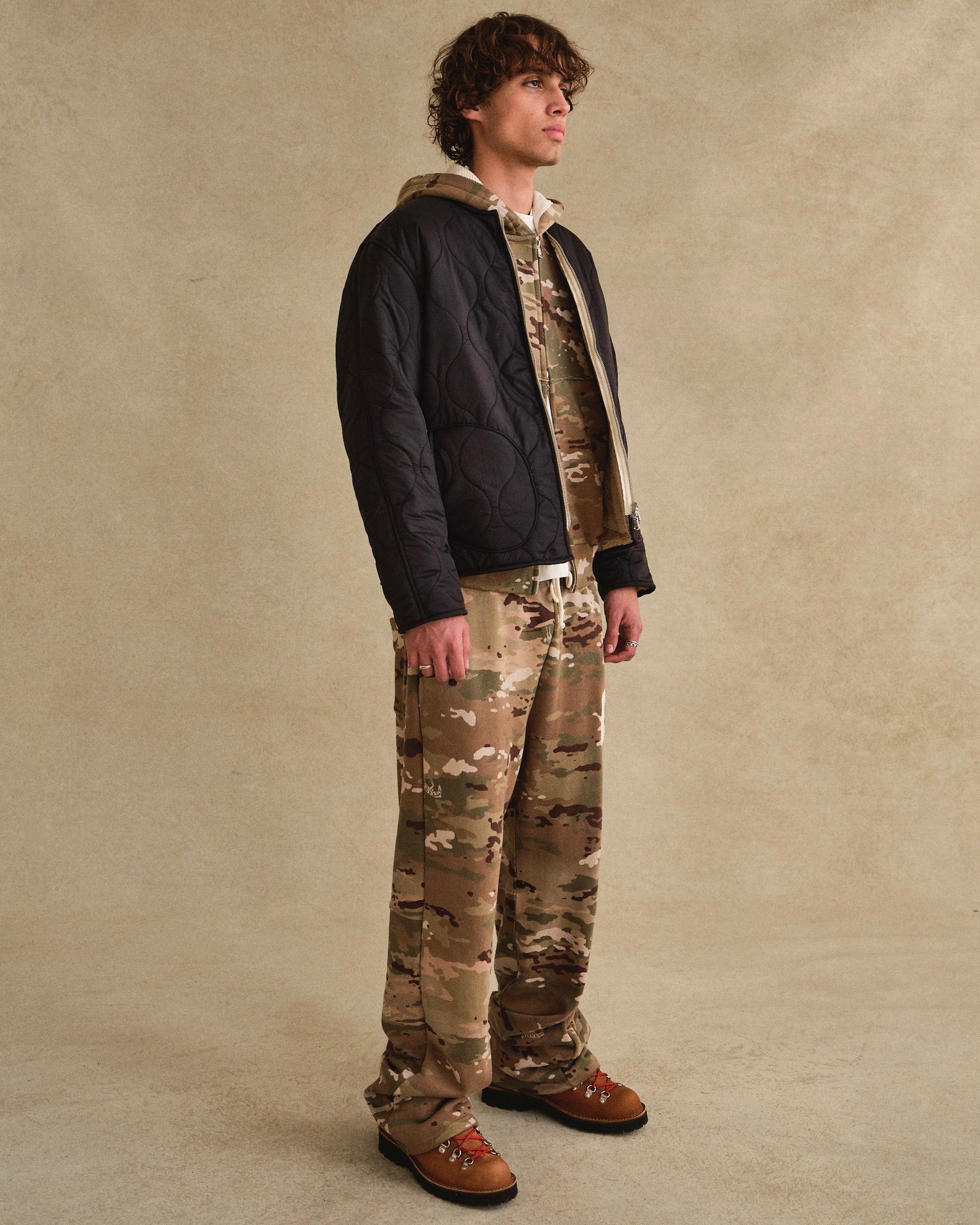 Quilted Shell Jacket (Black) - Image 6