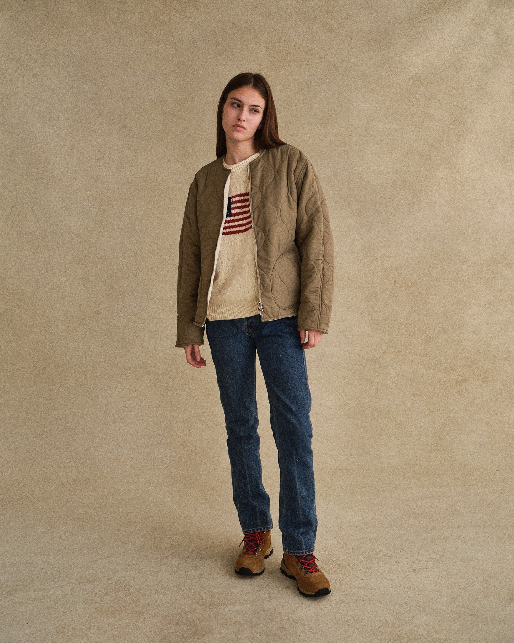 Quilted Shell Jacket (Green) - Image 5