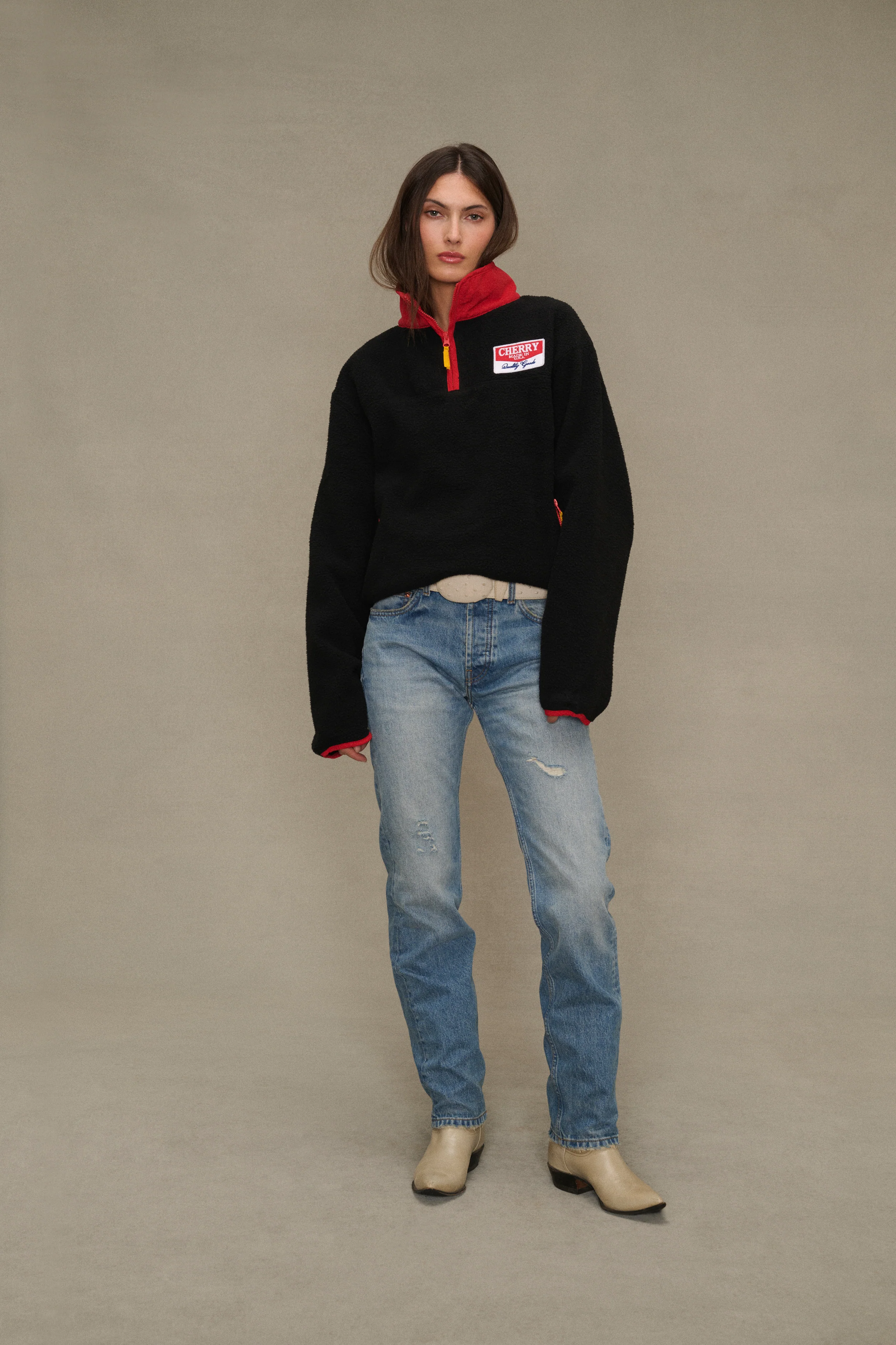 Racing Half Zip Fleece (Black/Red) - Image 5