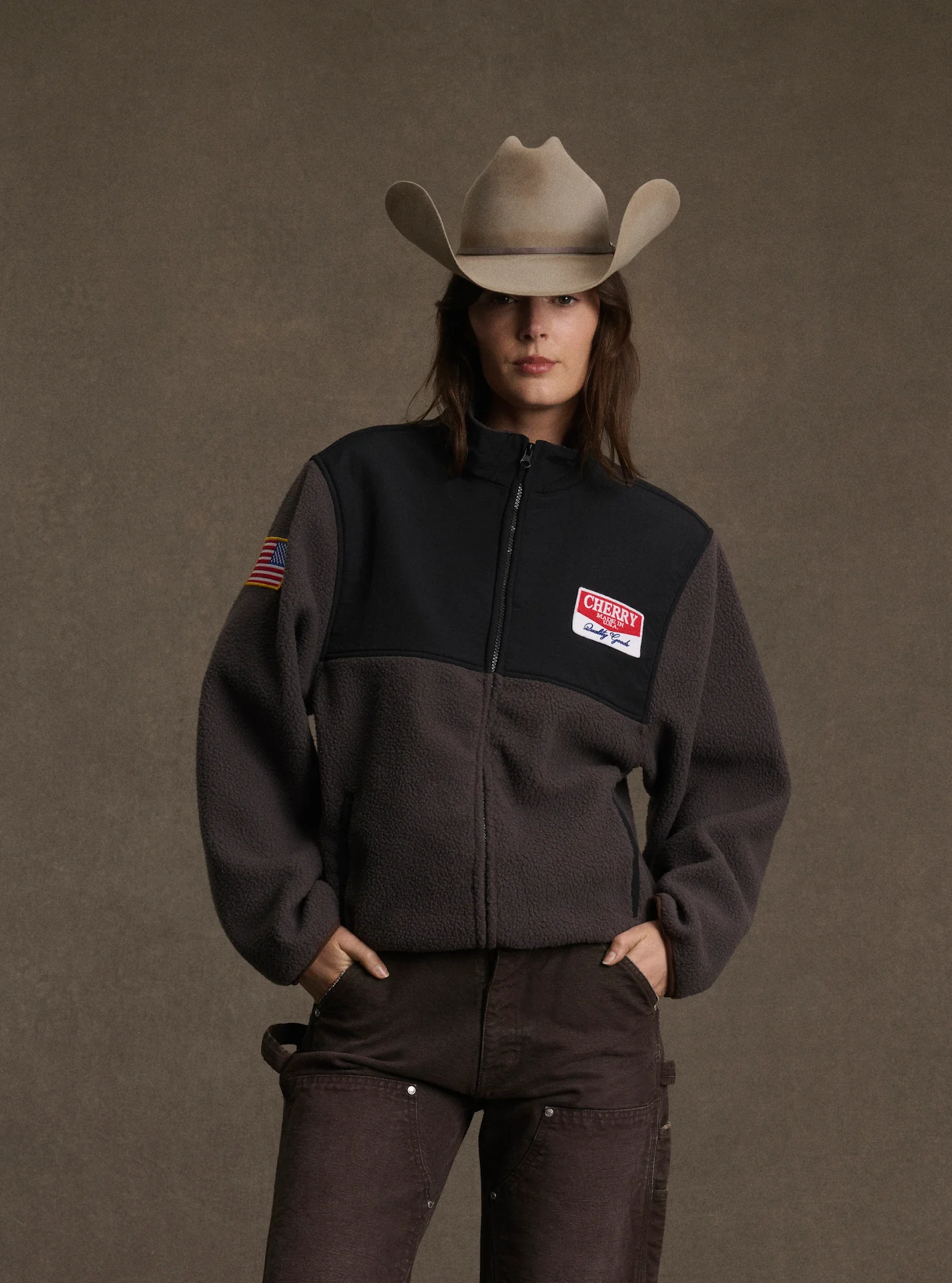 Racing Zip Sherpa (Charcoal) - Image 2