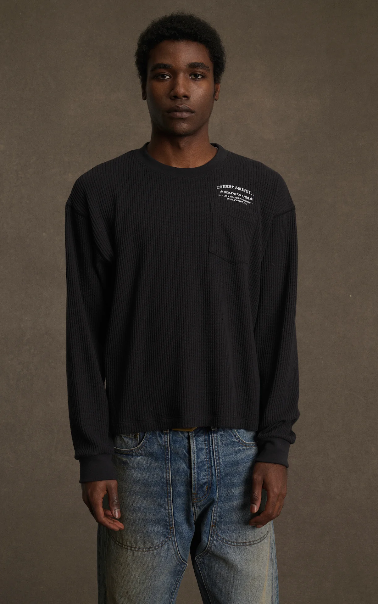 Ranch Wear Pocket Boxy Thermal (Vintage Black) - Image 2