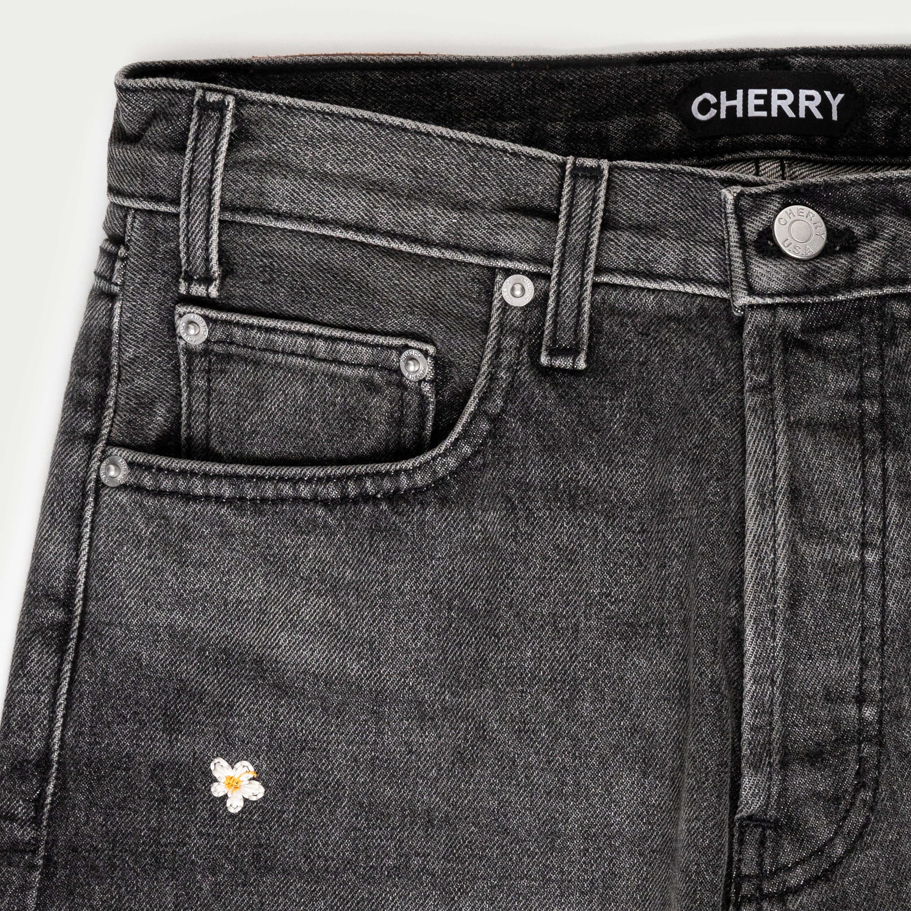 Blossom Relaxed 5 Pocket Denim (Black) - Image 3
