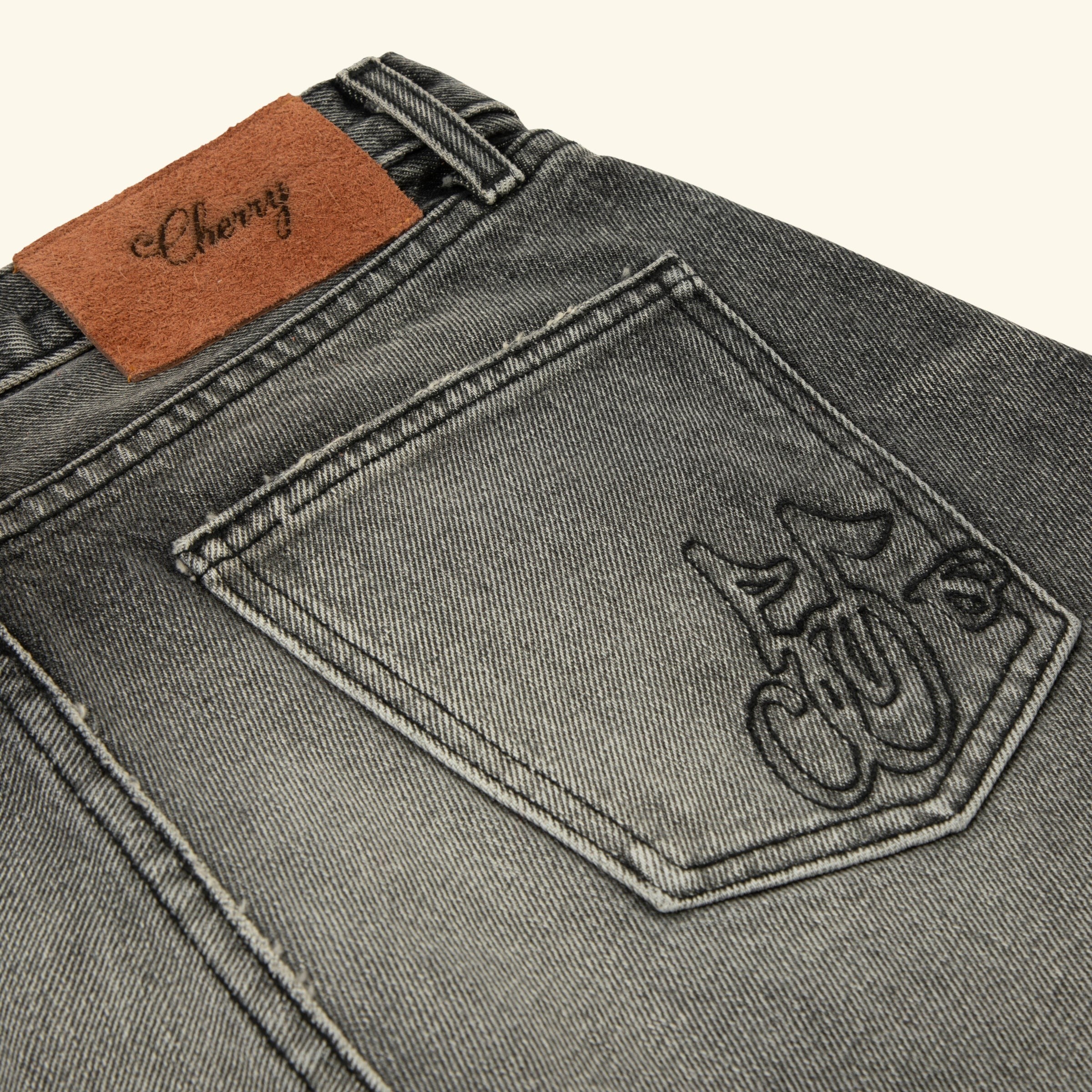 Relaxed 5 Pocket Denim (Grey) - Image 3
