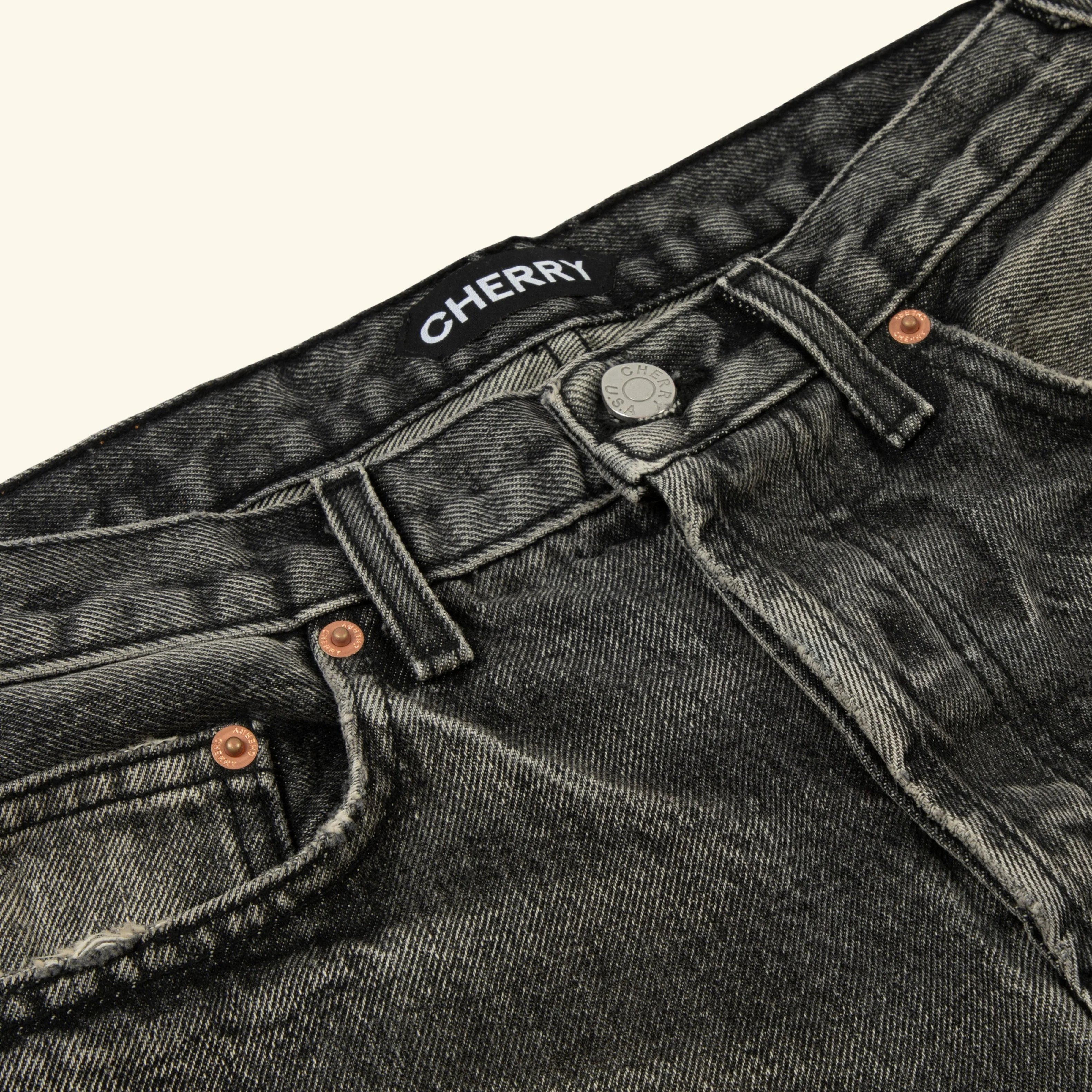 Relaxed 5 Pocket Denim (Grey) - Image 4