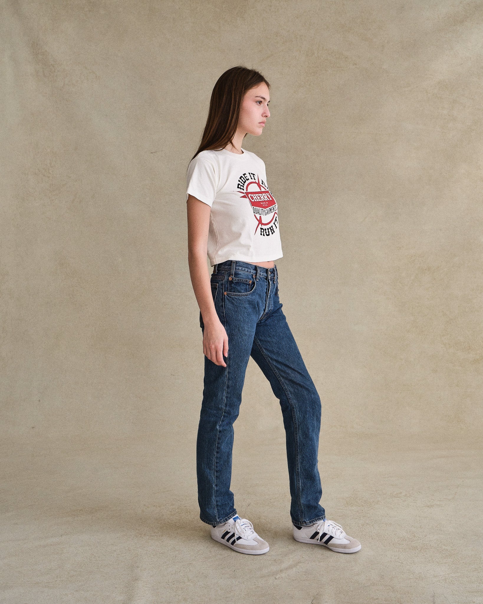 Ride It, Rev It Boxy Baby Tee (White) - Image 5