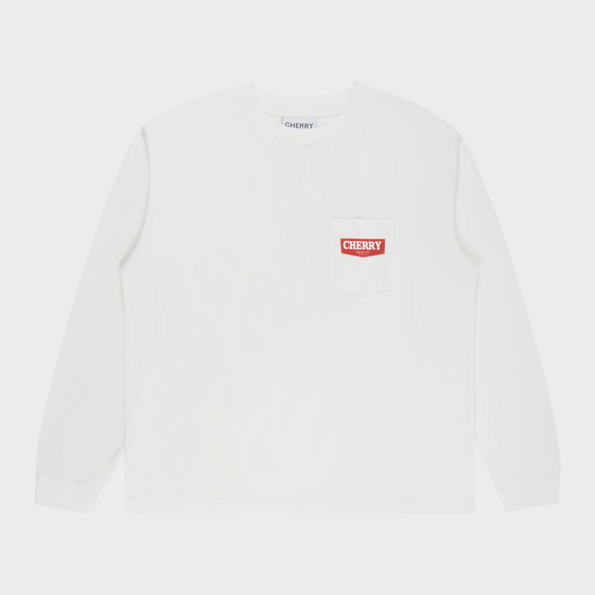 Ride It, Rev It Pocket L/S T-Shirt (White)