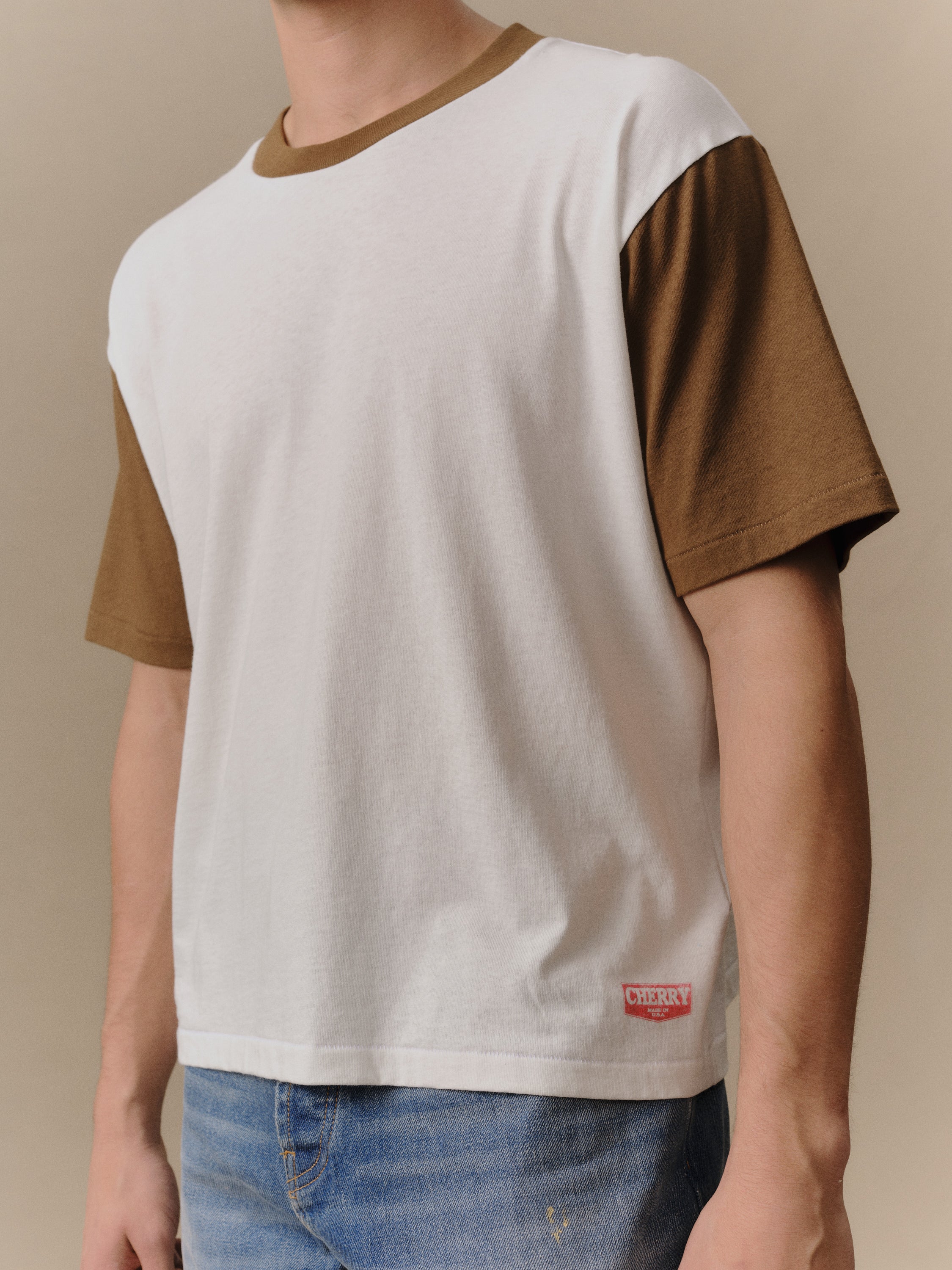 Safari Boxy Ringer Tee (Chocolate) - Image 4