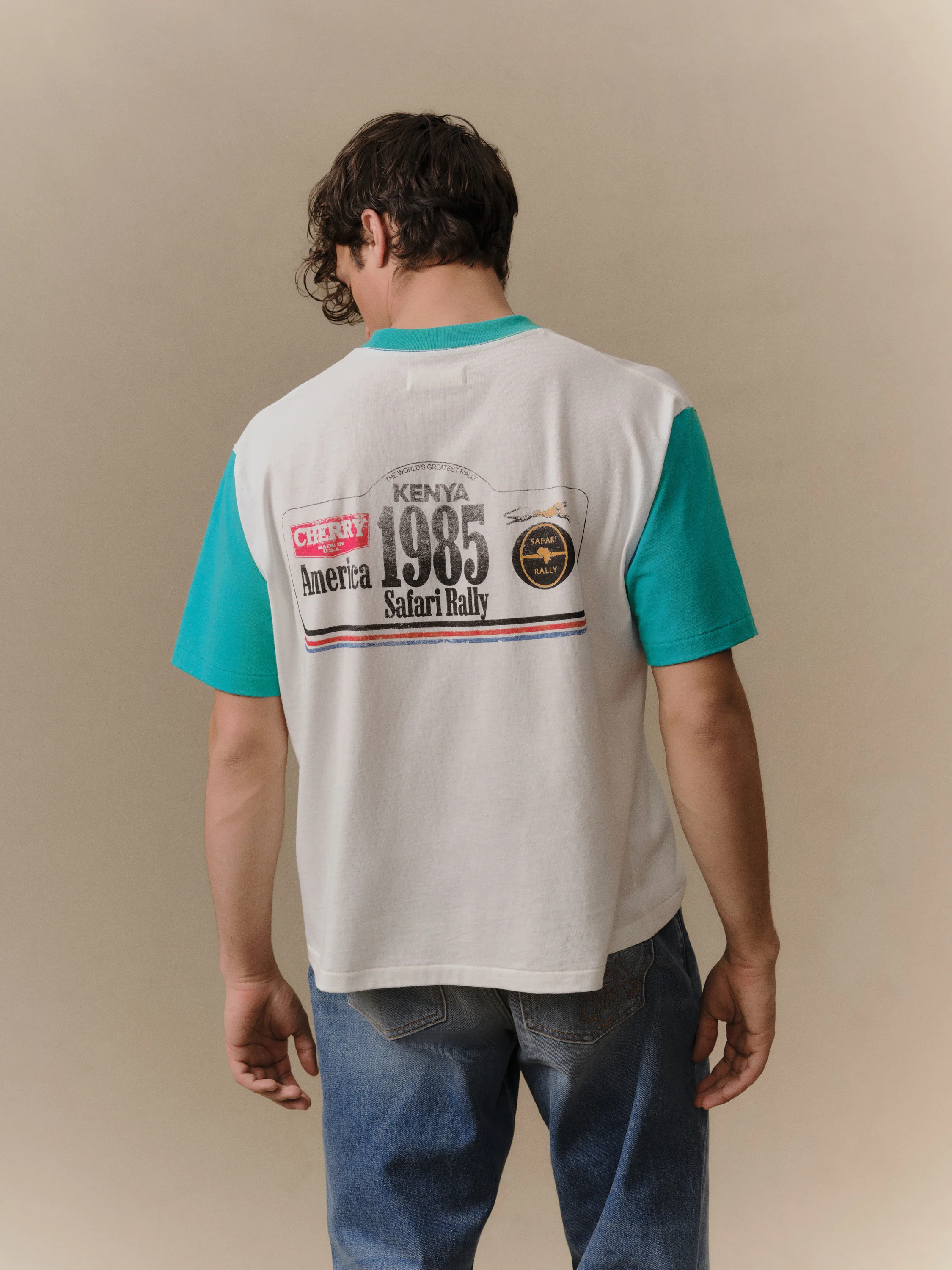 Safari Boxy Ringer Tee (Turquoise) - Image 4