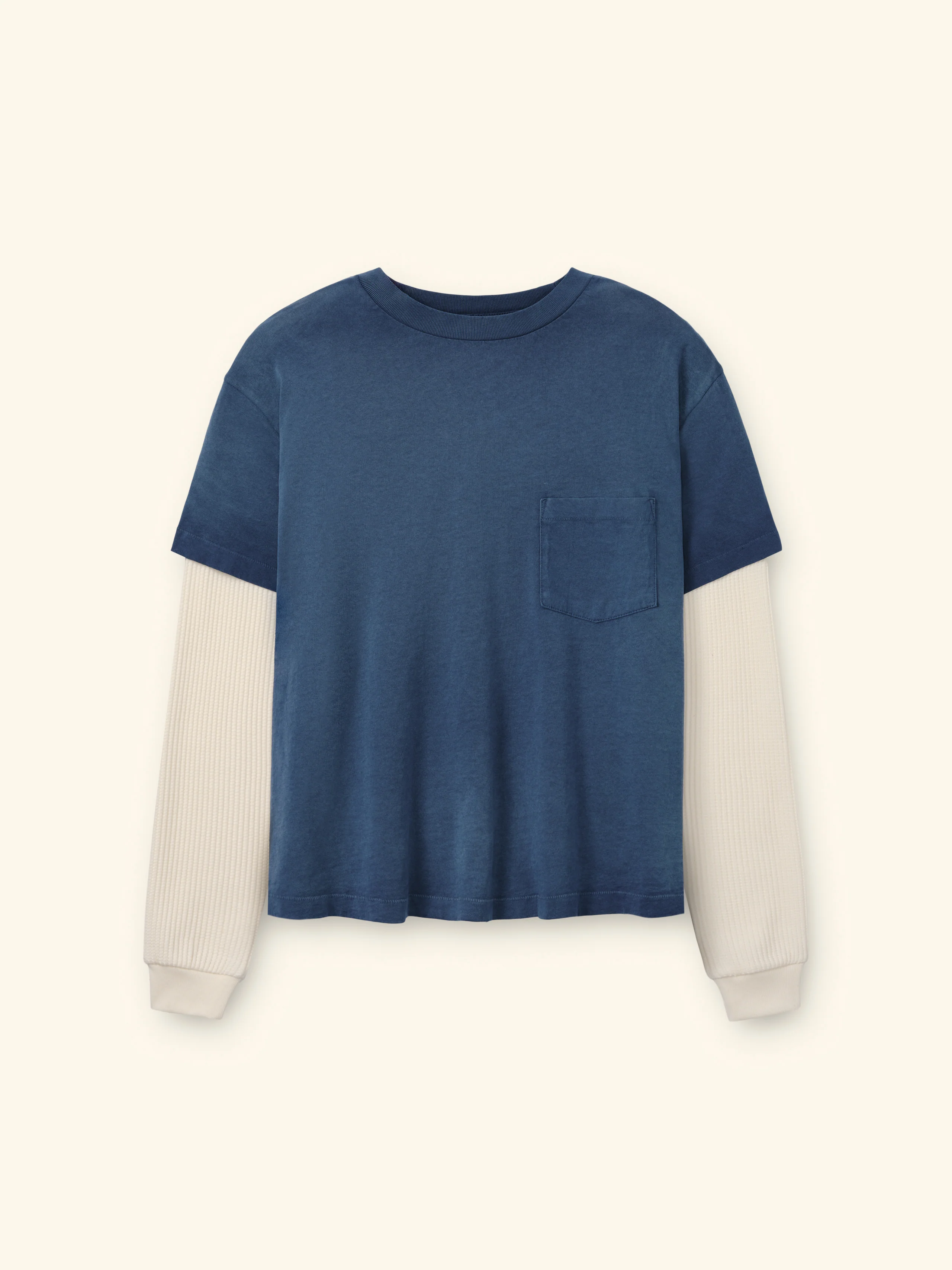 Santa Fe Layered Thermal T-Shirt (Faded Navy) - Image 3