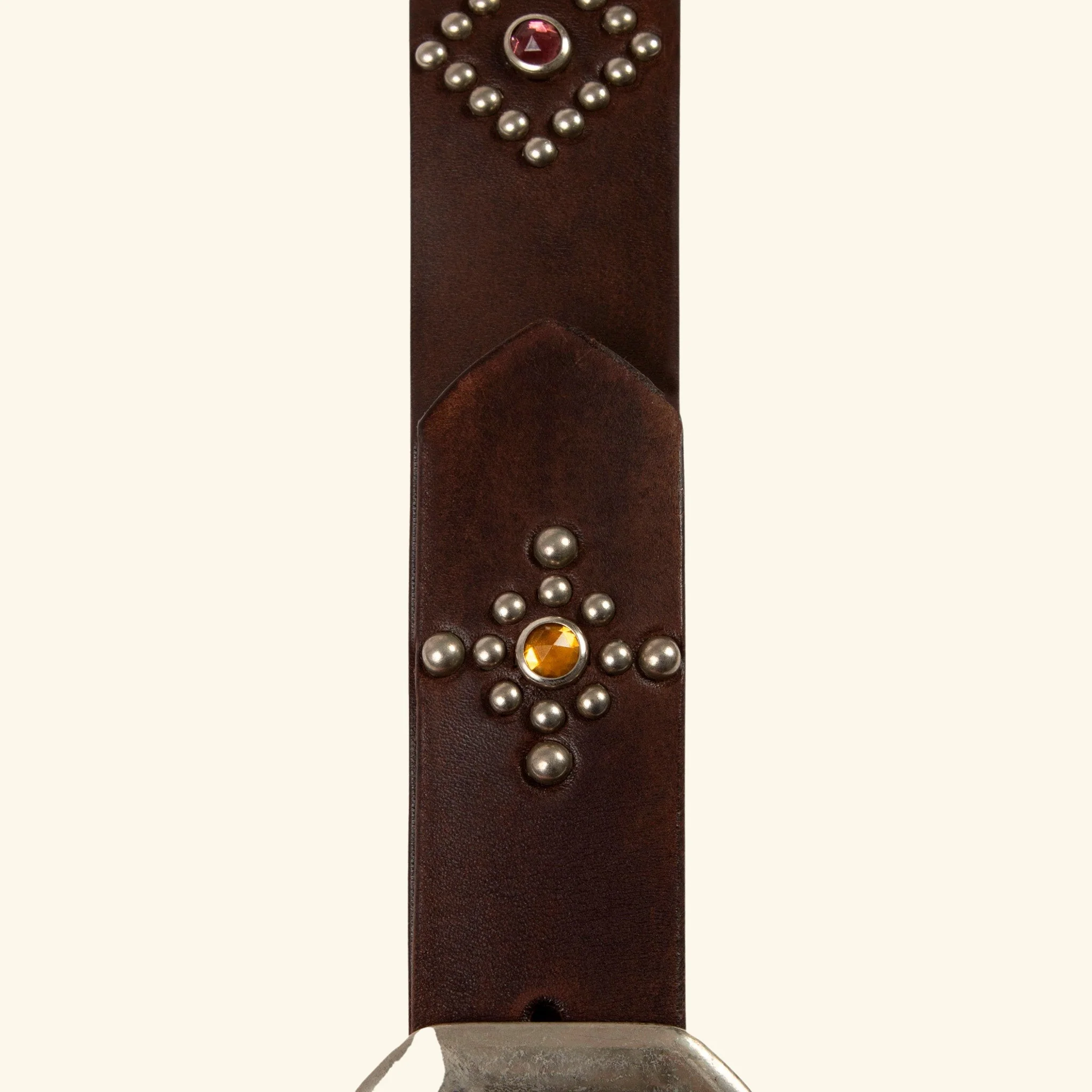 Santa Fe Studded Belt (Brown) - Image 3