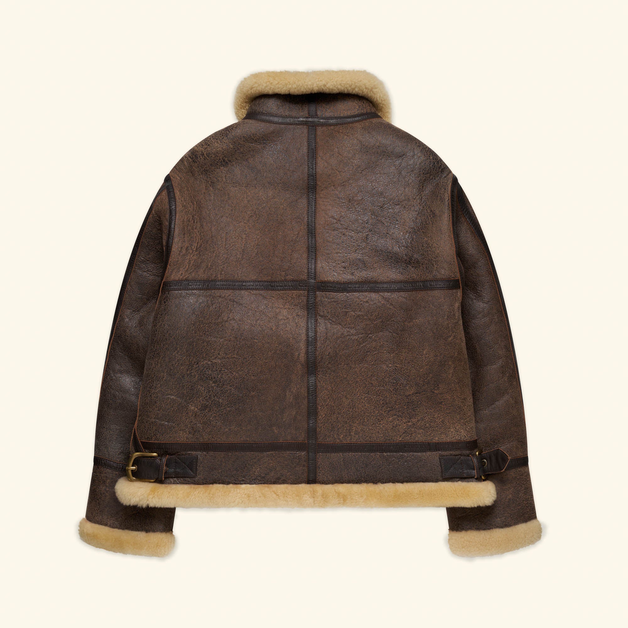 Shearling Aviator Jacket (Chestnut) - Image 5