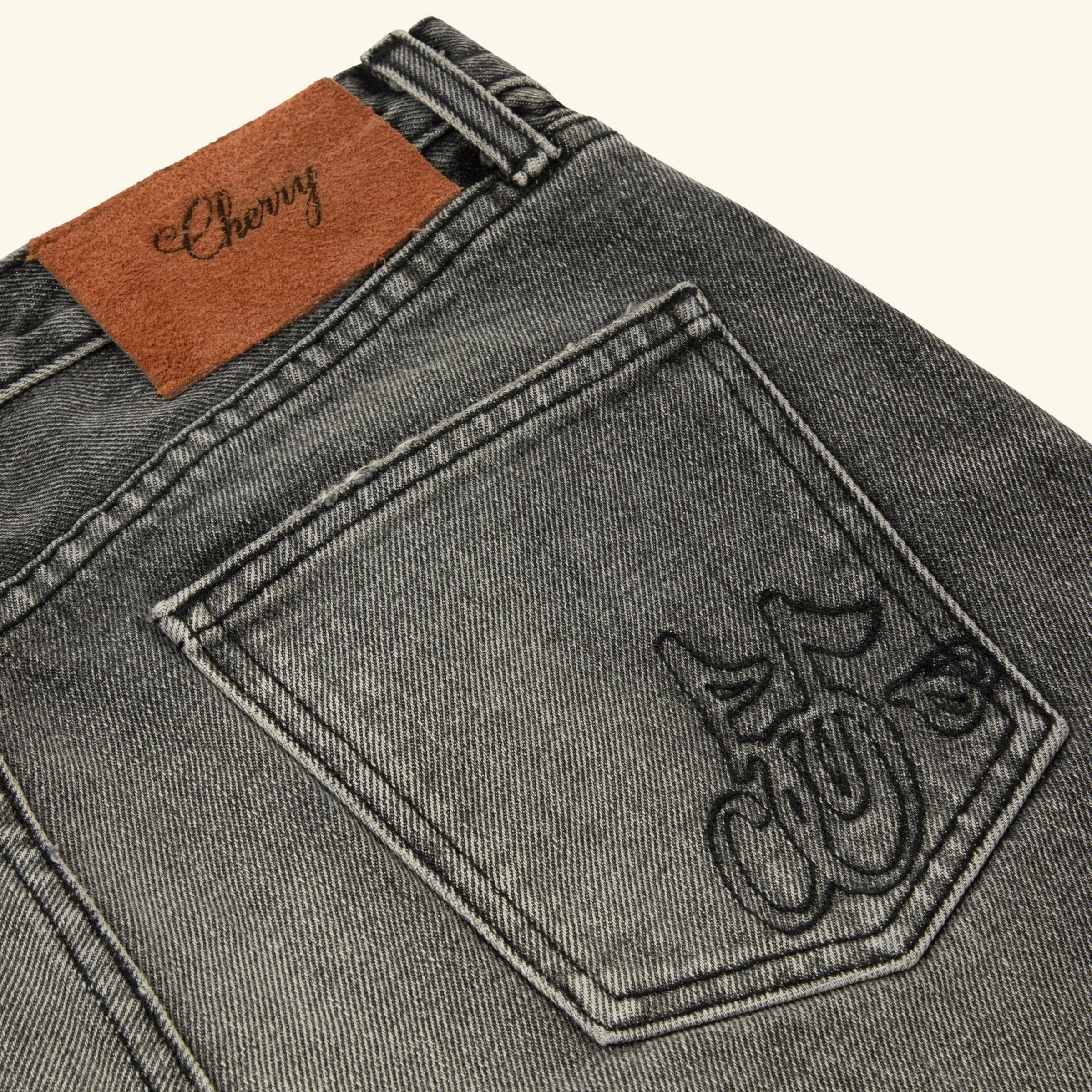 Straight 5 Pocket Denim (Grey) - Image 3