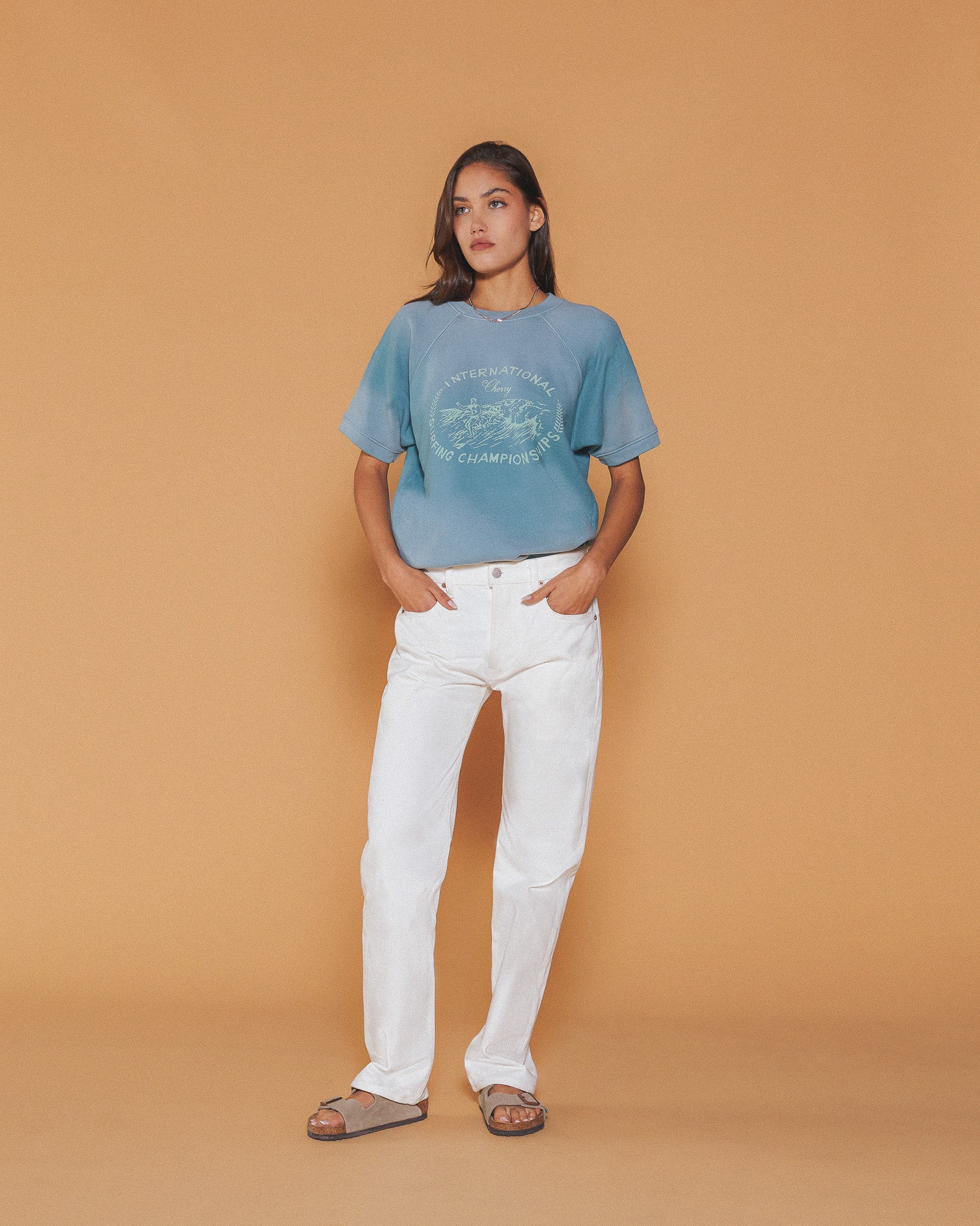 Straight Leg 5 Pocket Denim (White) - Image 3