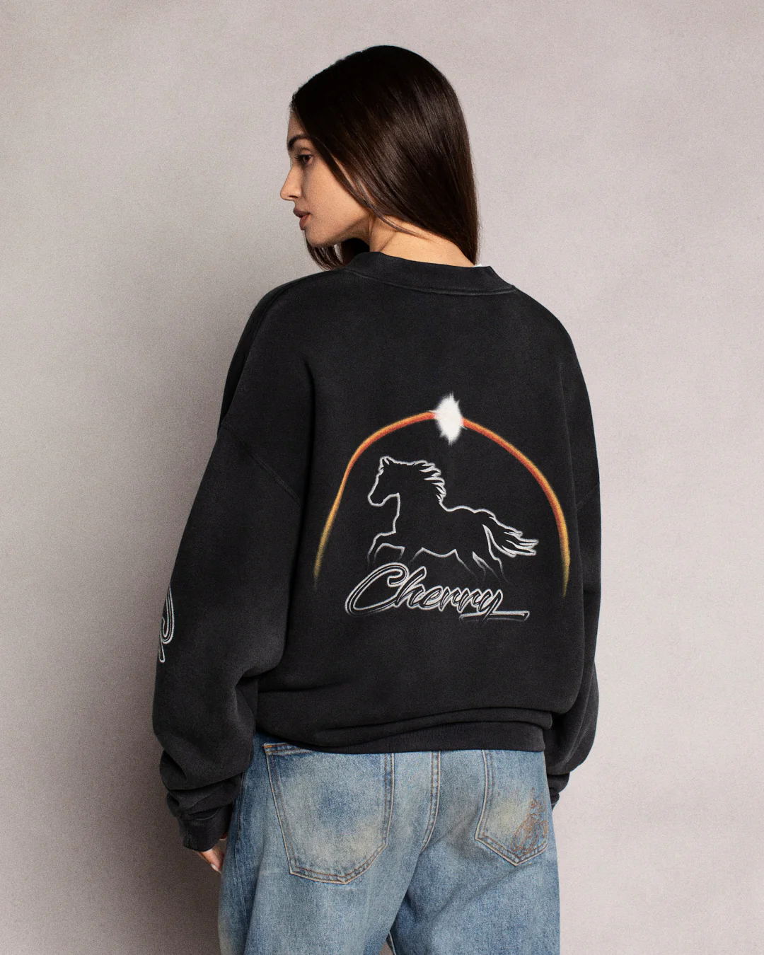 Stardust Henley Crewneck (Vintage Black) - Image 4