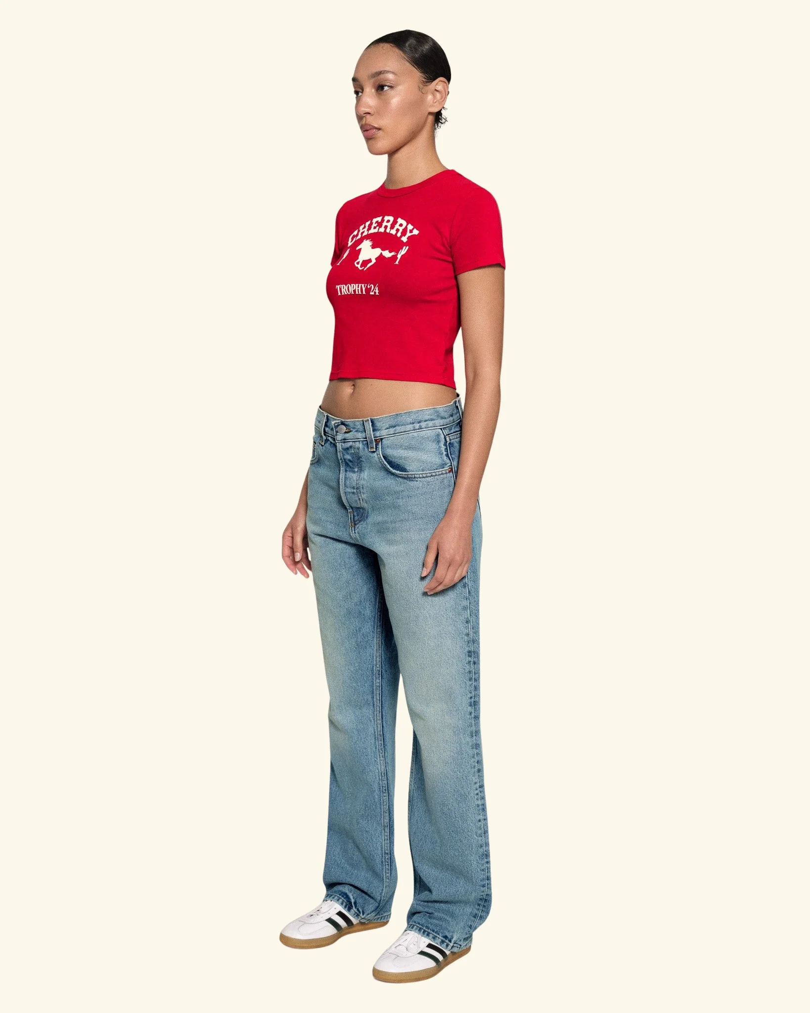 Straight Leg 5 Pocket Denim Jeans - Image 4