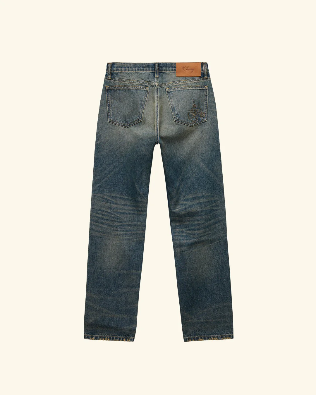 Straight 5 Pocket Jeans (Dark Dirty Blue) - Image 2