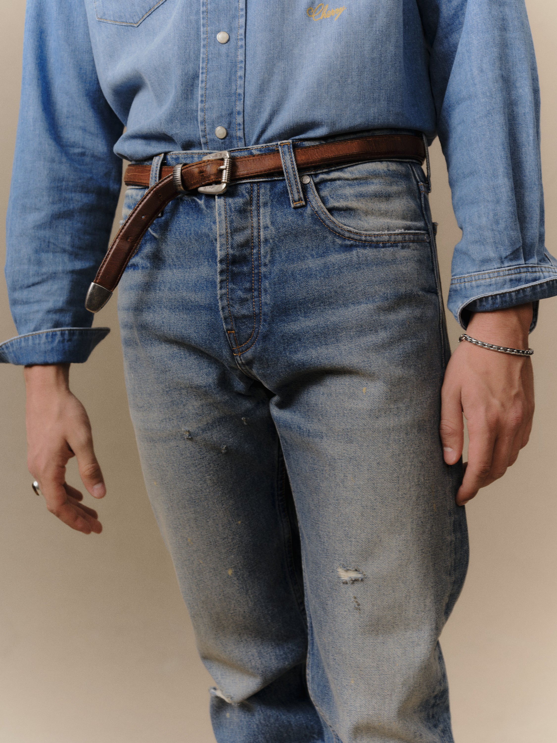 Straight 5 Pocket Jeans (Painters Wash) - Image 3