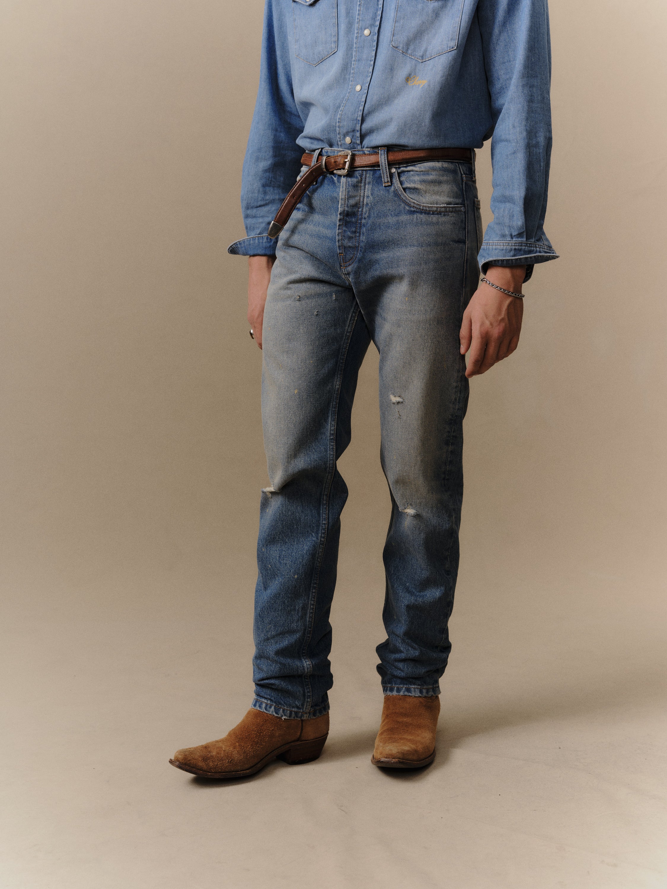 Straight 5 Pocket Jeans (Painters Wash) - Image 4