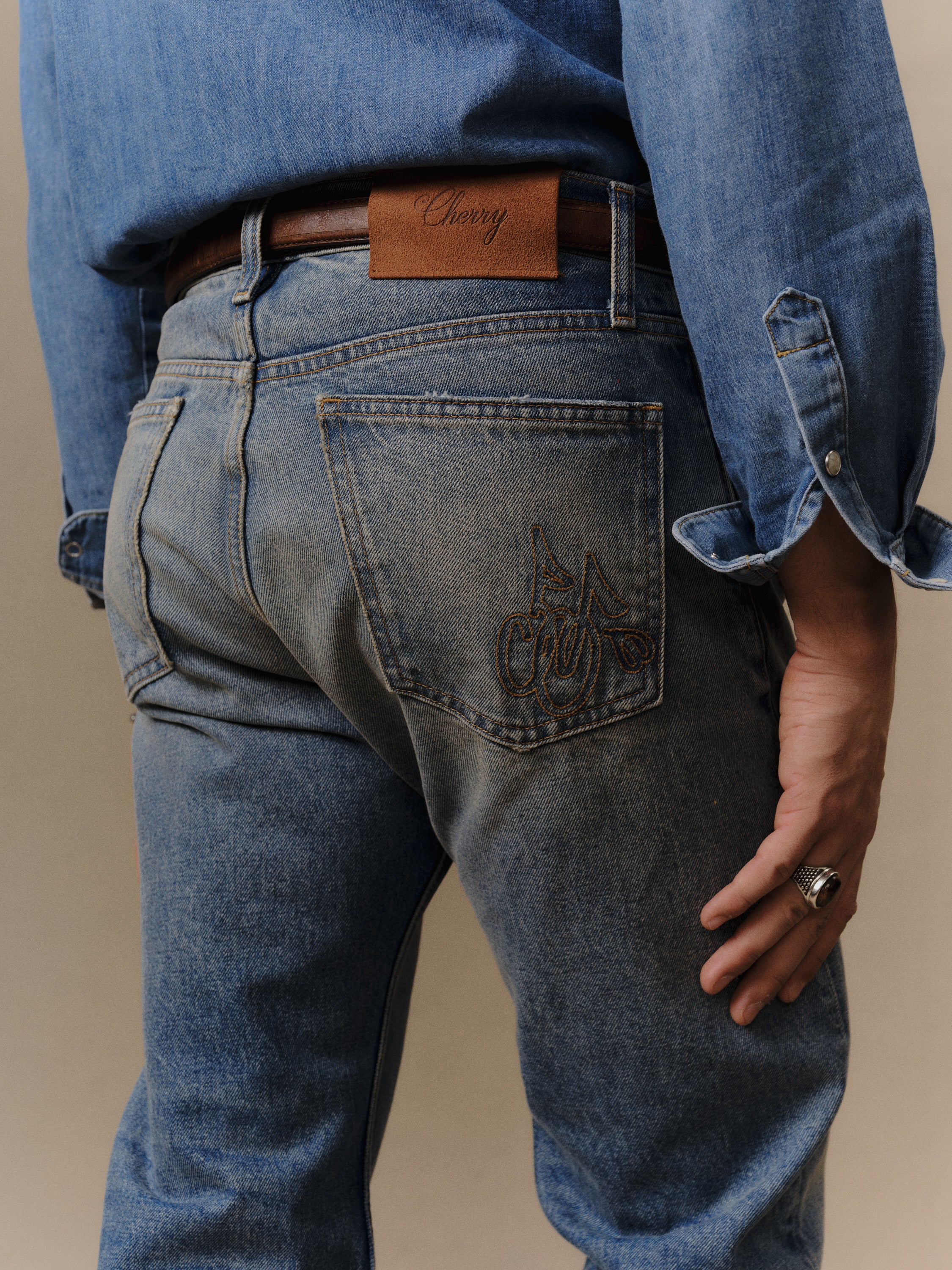 Straight 5 Pocket Jeans (Painters Wash) - Image 5
