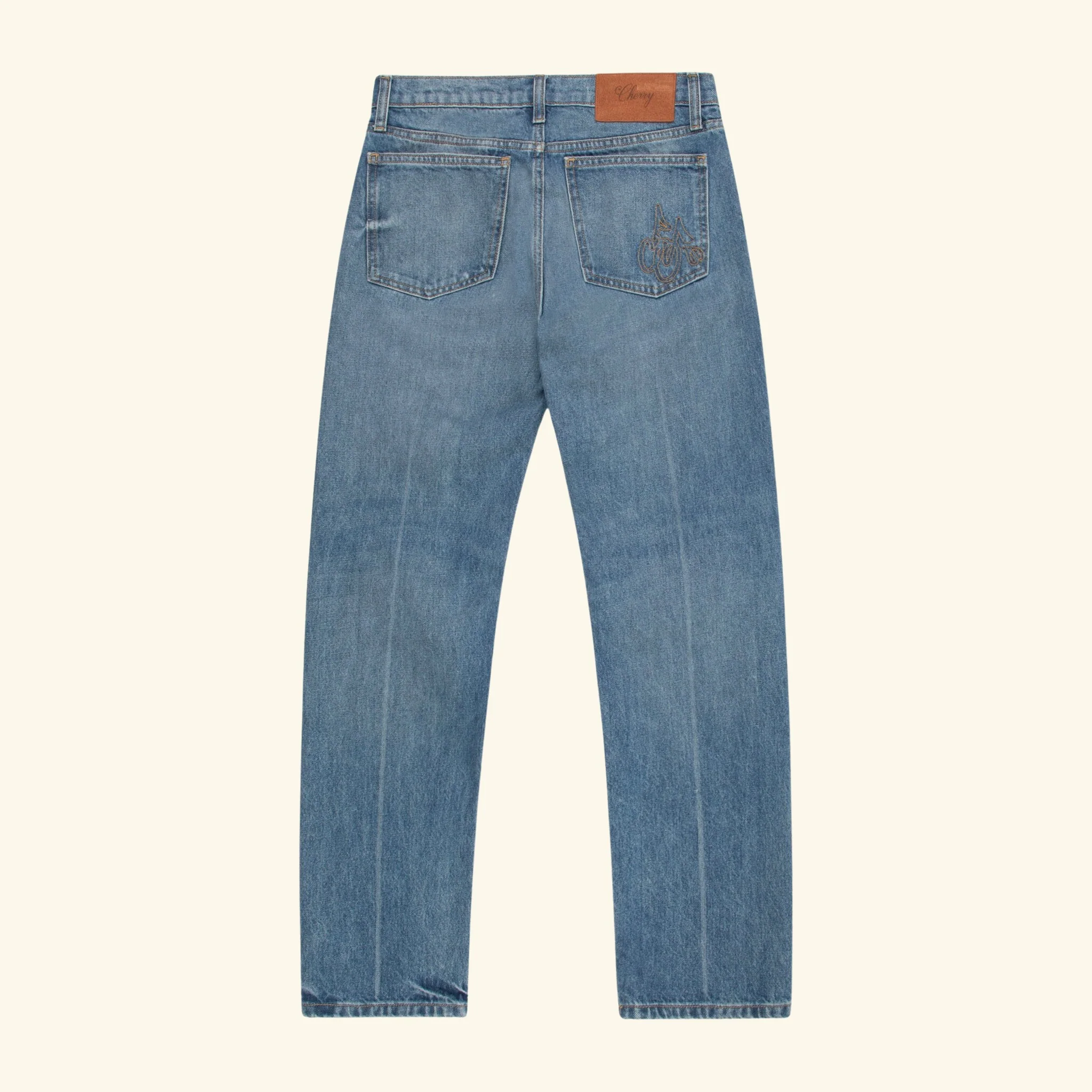 Straight Medium Cowboy Wash Jeans - Image 2