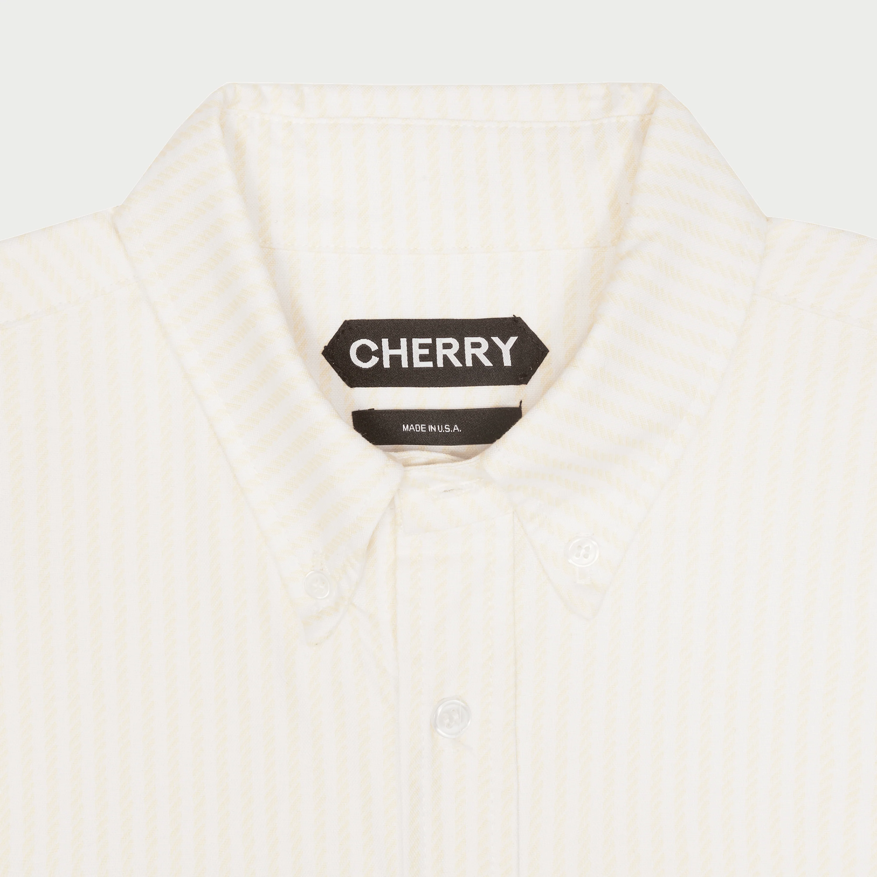 Striped Big Oxford Shirt (Natural) - Image 3