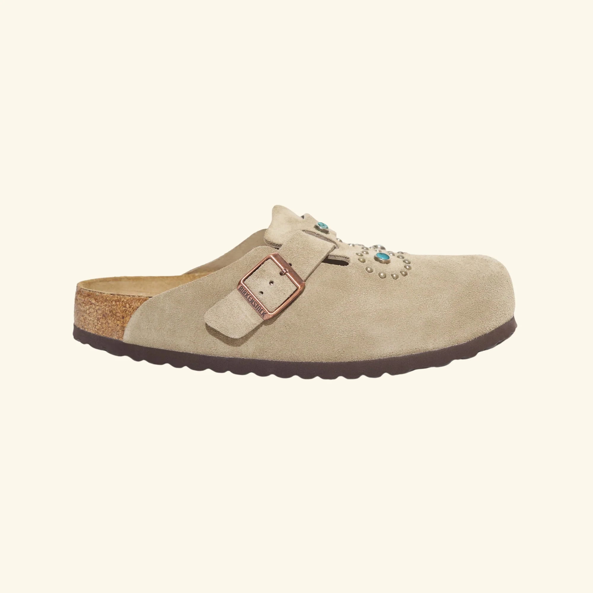 Studded Boston Birkenstock (Taupe) - Image 3