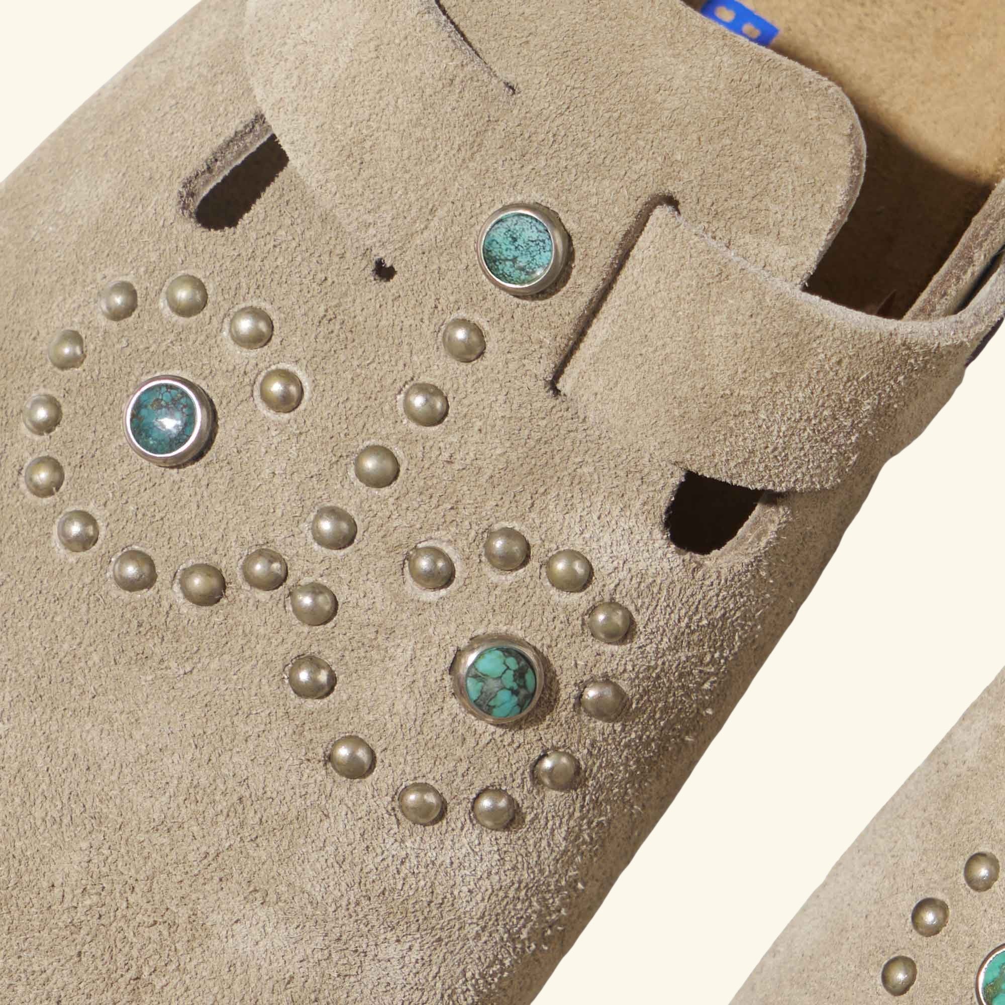 Studded Boston Birkenstock (Taupe) - Image 4