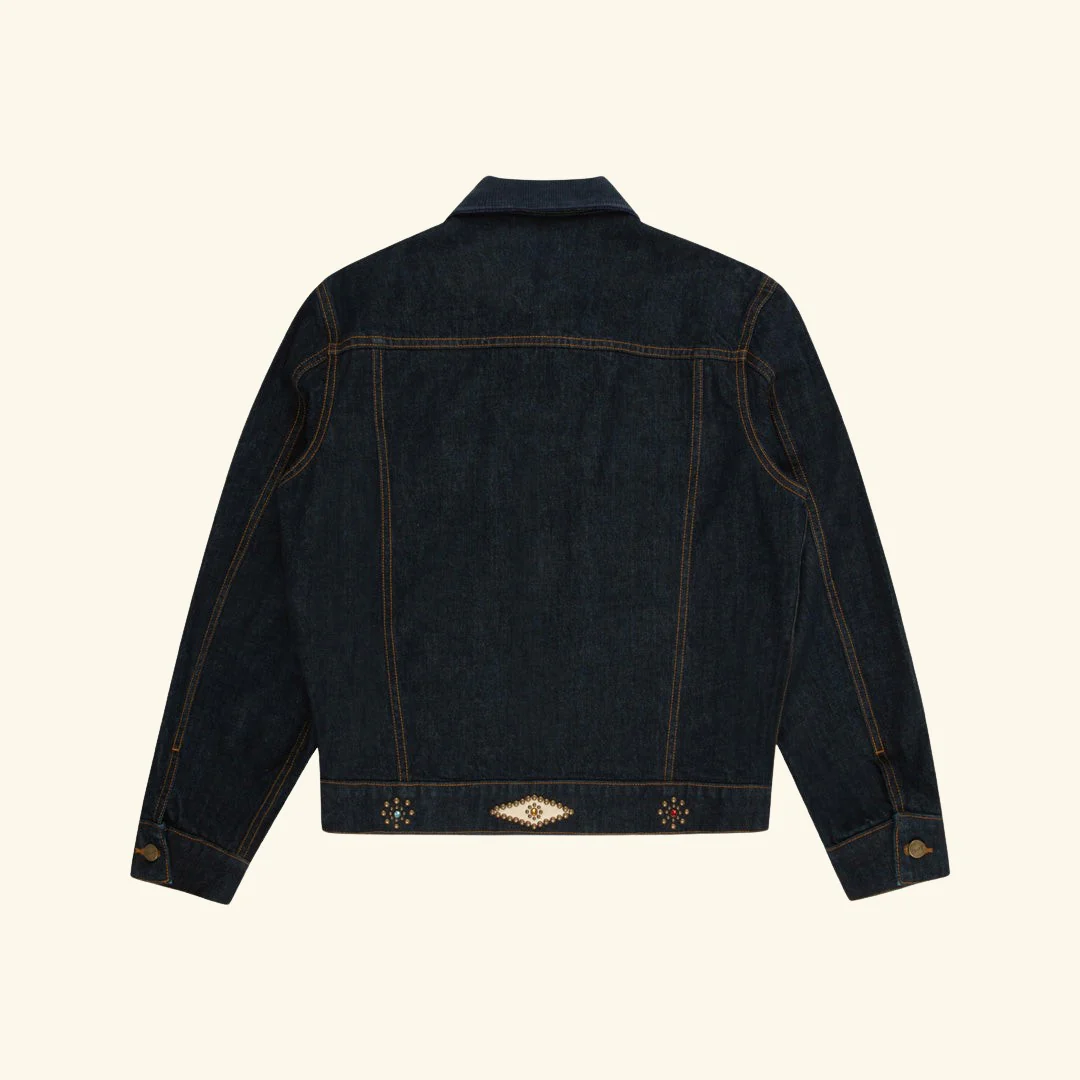 Studded Denim Trucker Jacket - Image 2