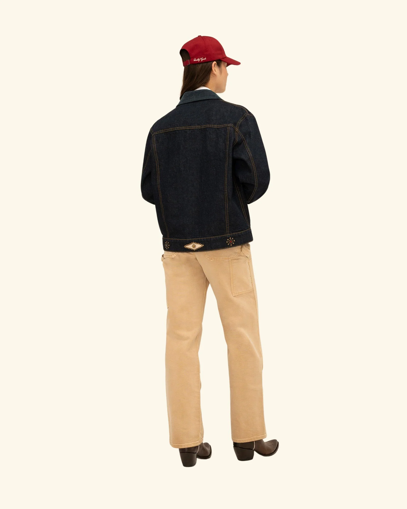 Studded Denim Trucker Jacket - Image 5