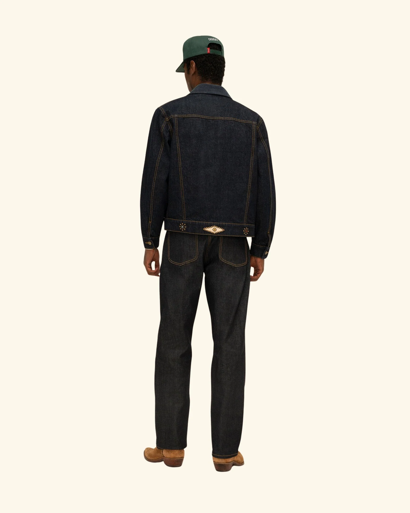 Studded Denim Trucker Jacket - Image 7