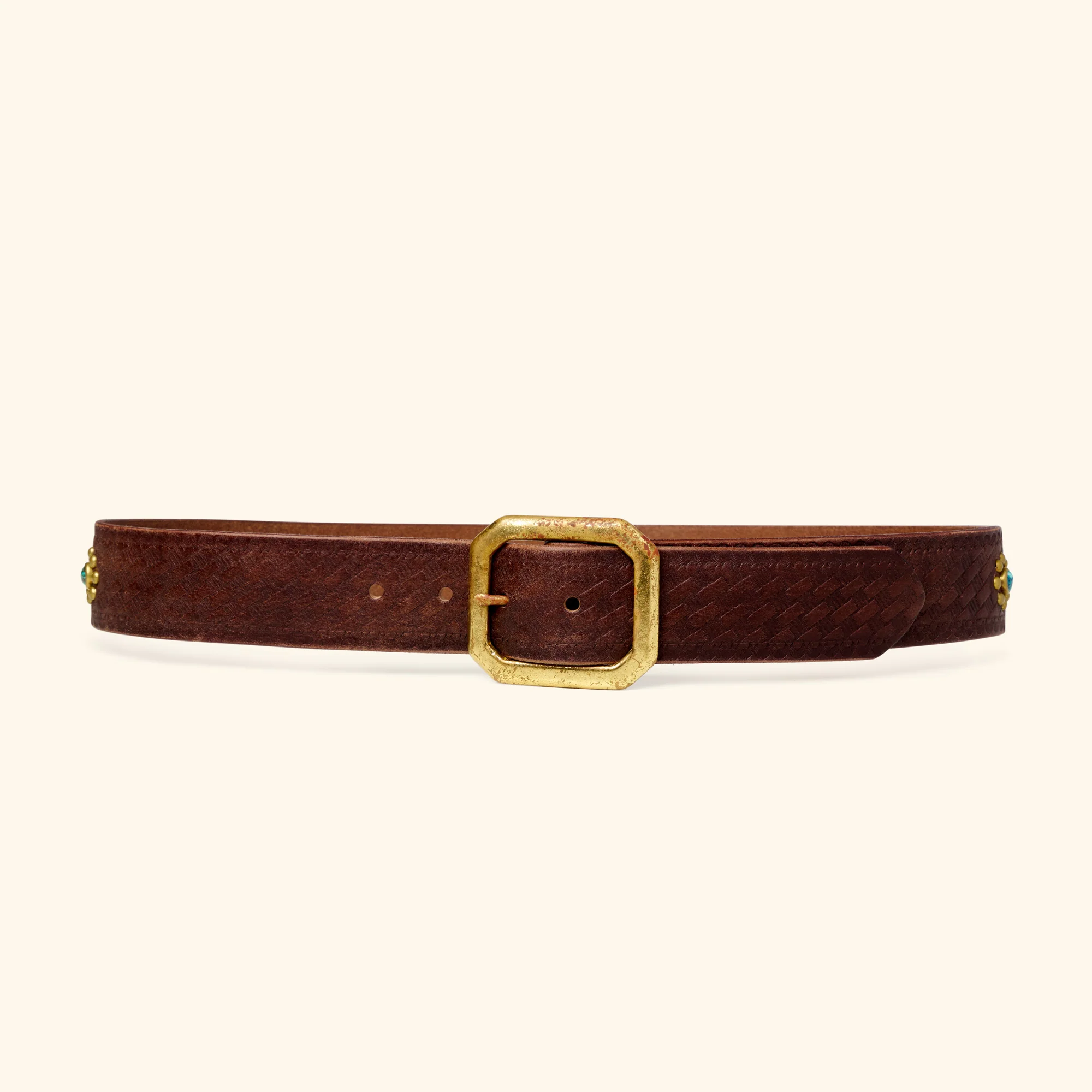 Studded Eagle Belt (Brown) - Image 2