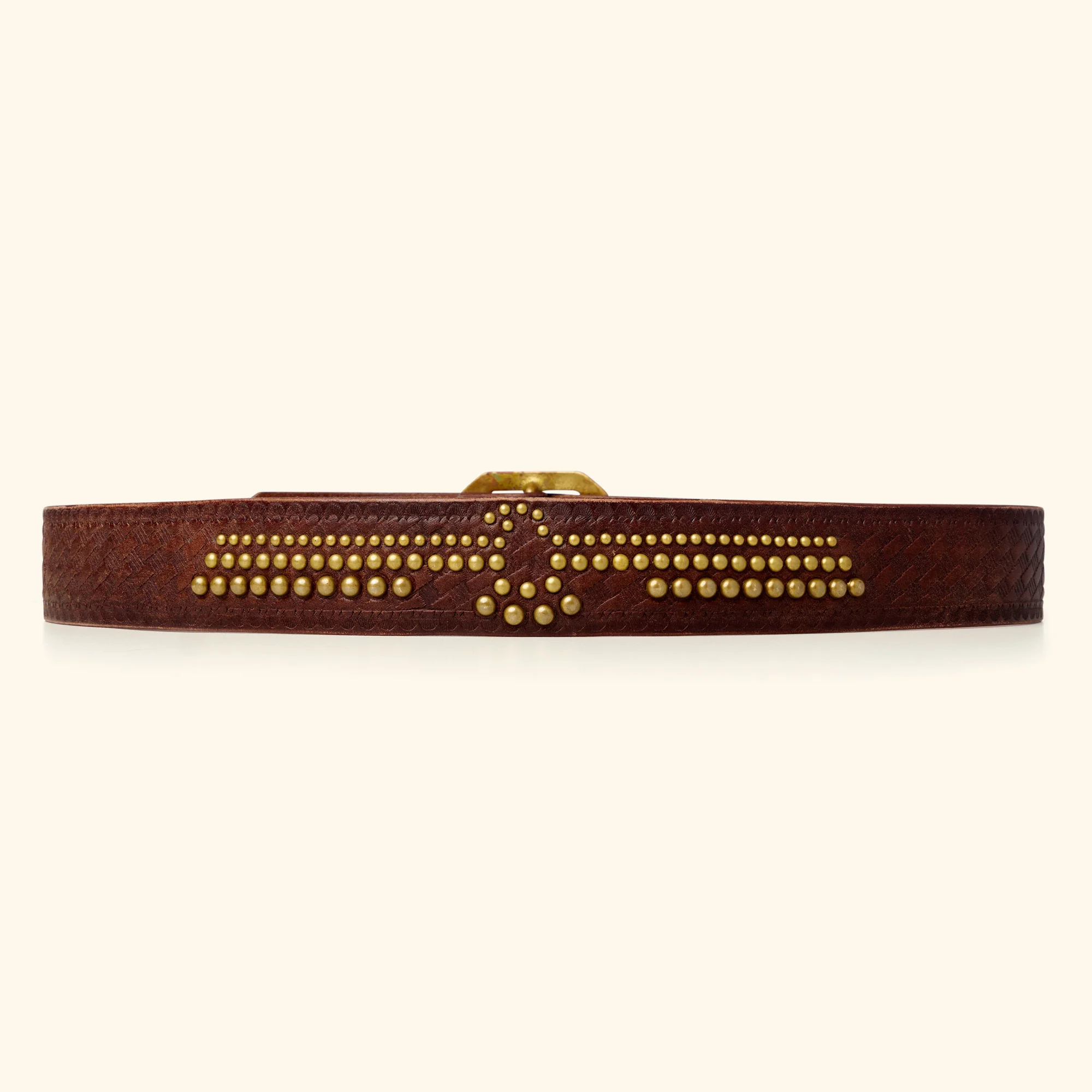Studded Eagle Belt (Brown) - Image 3