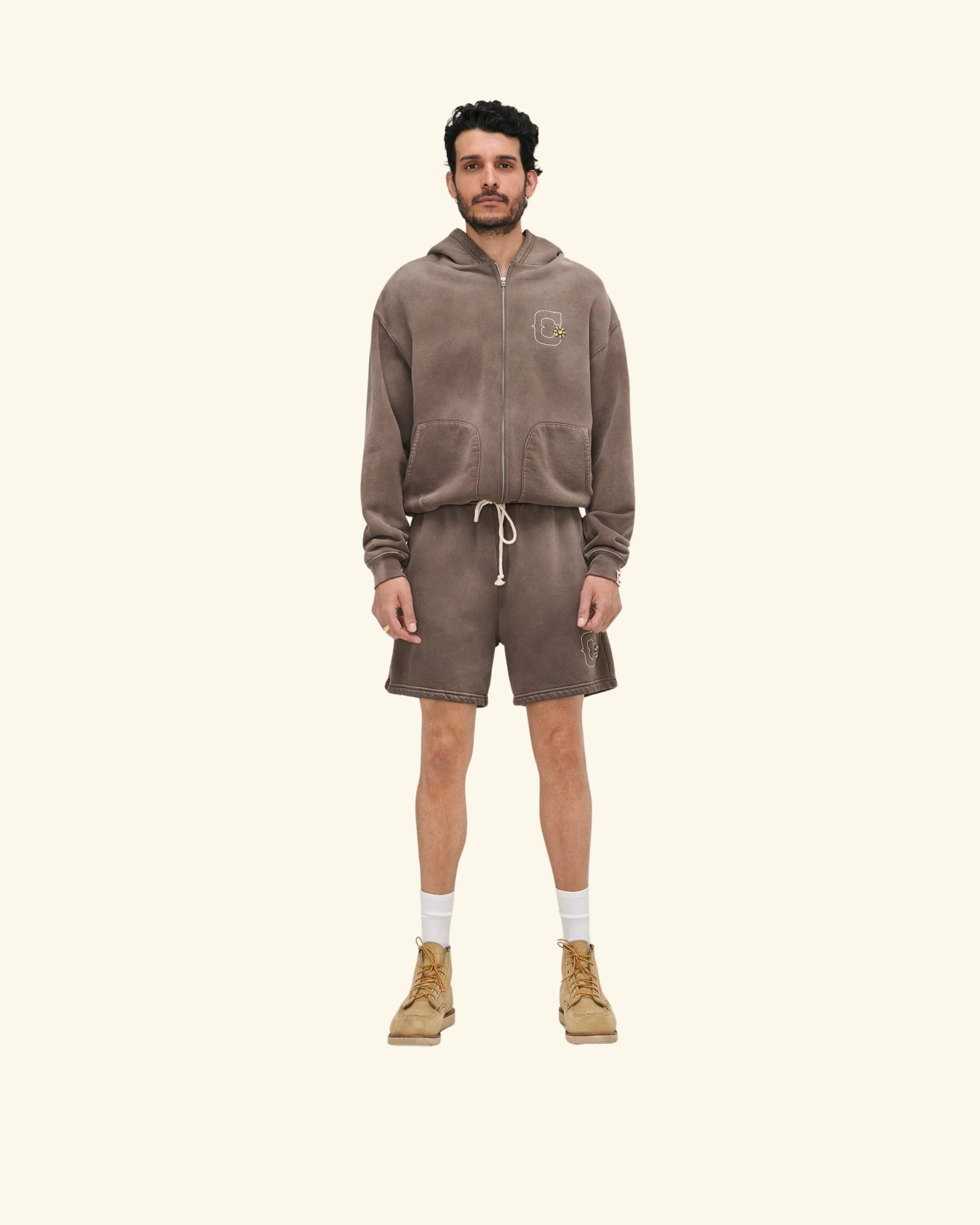 Studded Sweatshorts (Vintage Brown) - Image 3