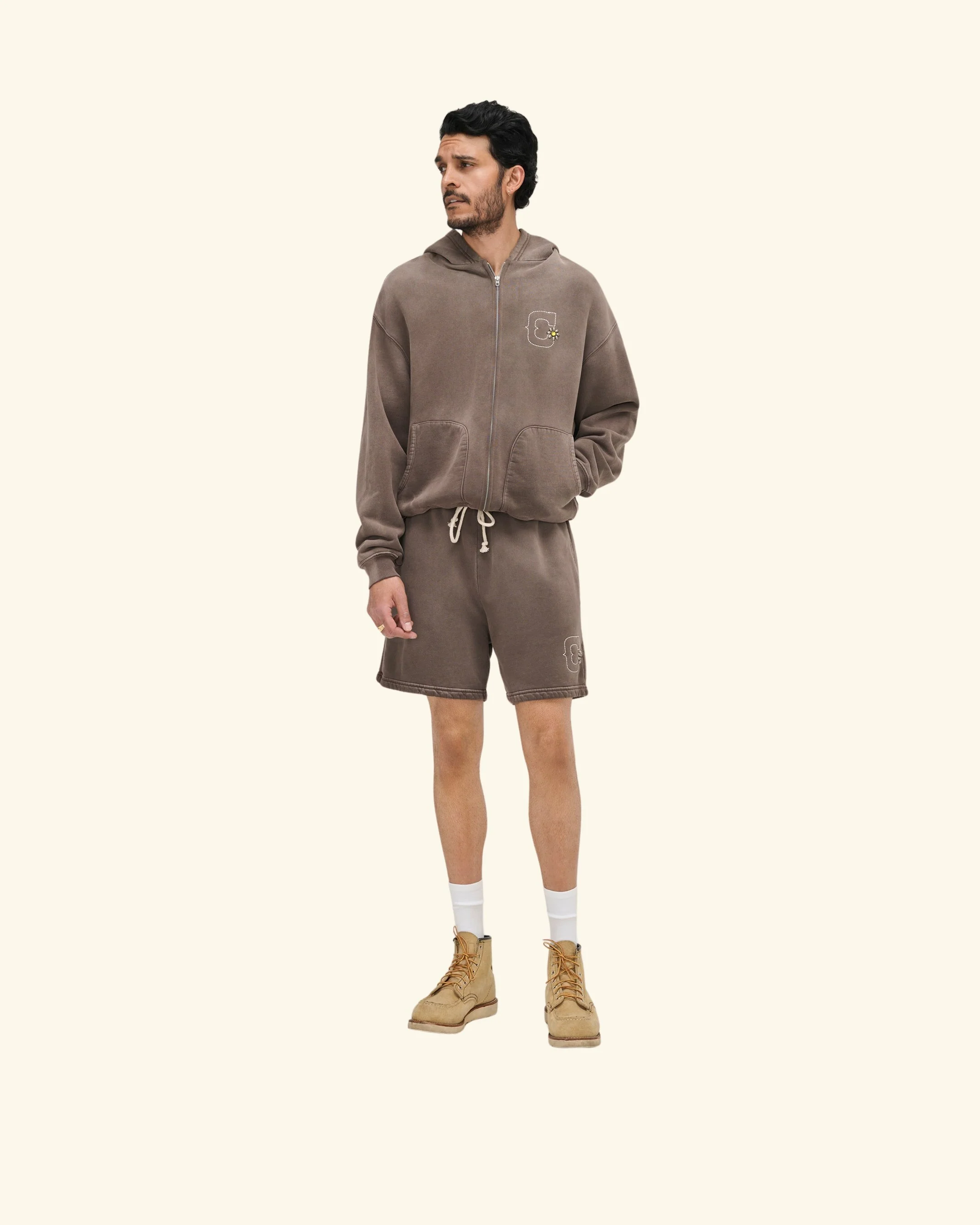 Studded Sweatshorts (Vintage Brown) - Image 7