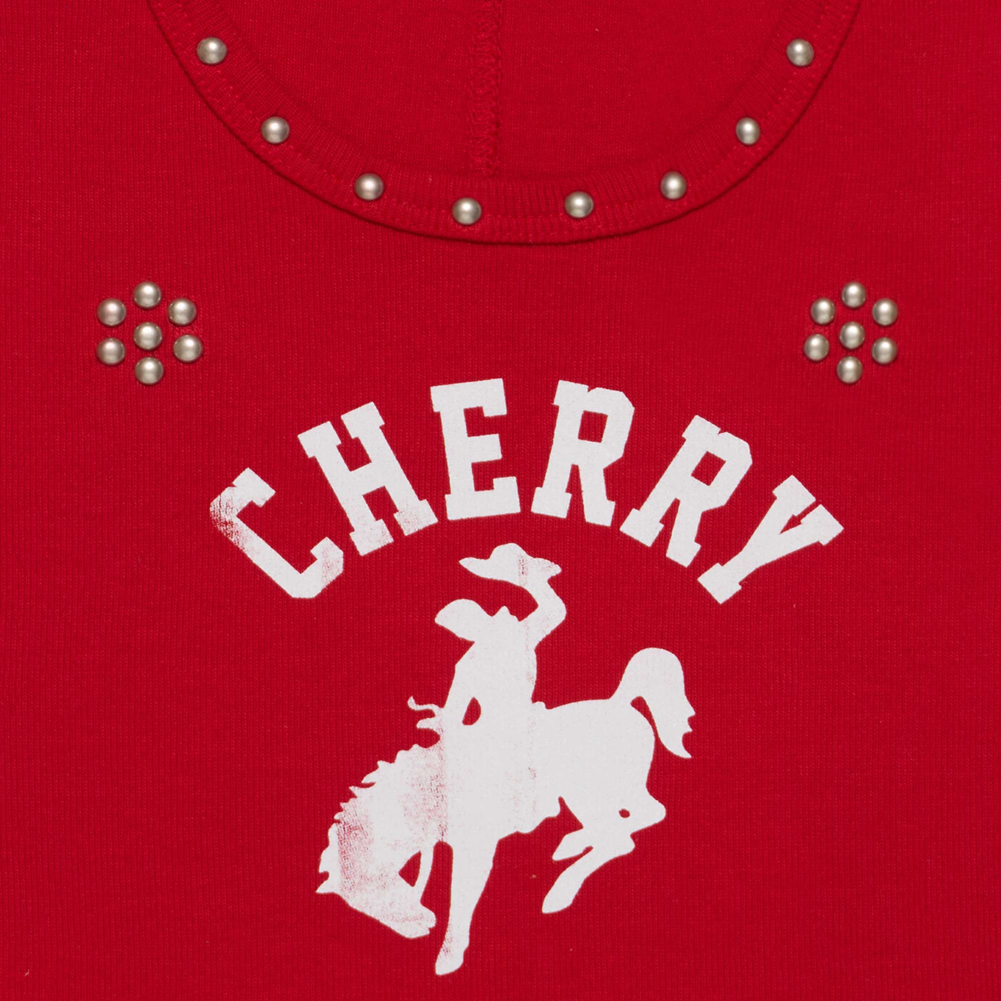Women's Studded Tank Top (Cherry Red) - Image 3