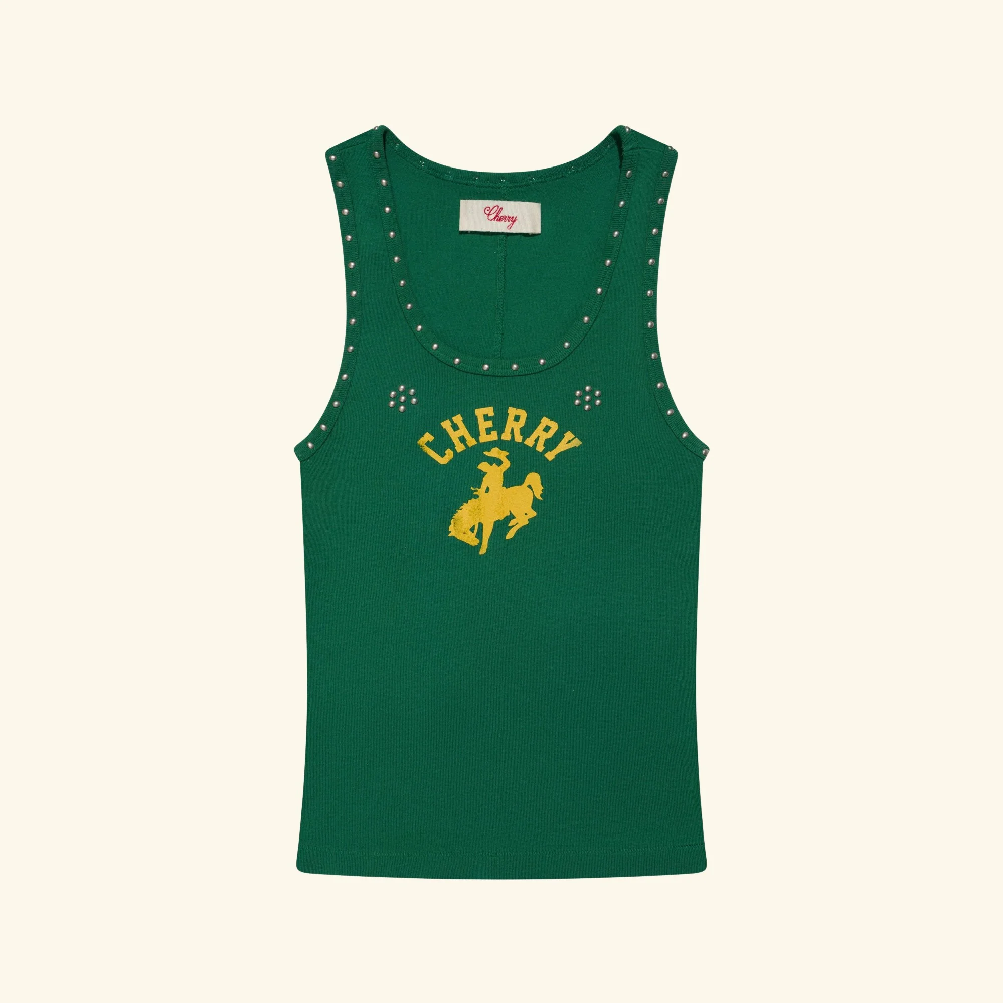 Women's Studded Tank Top (Kelly Green)
