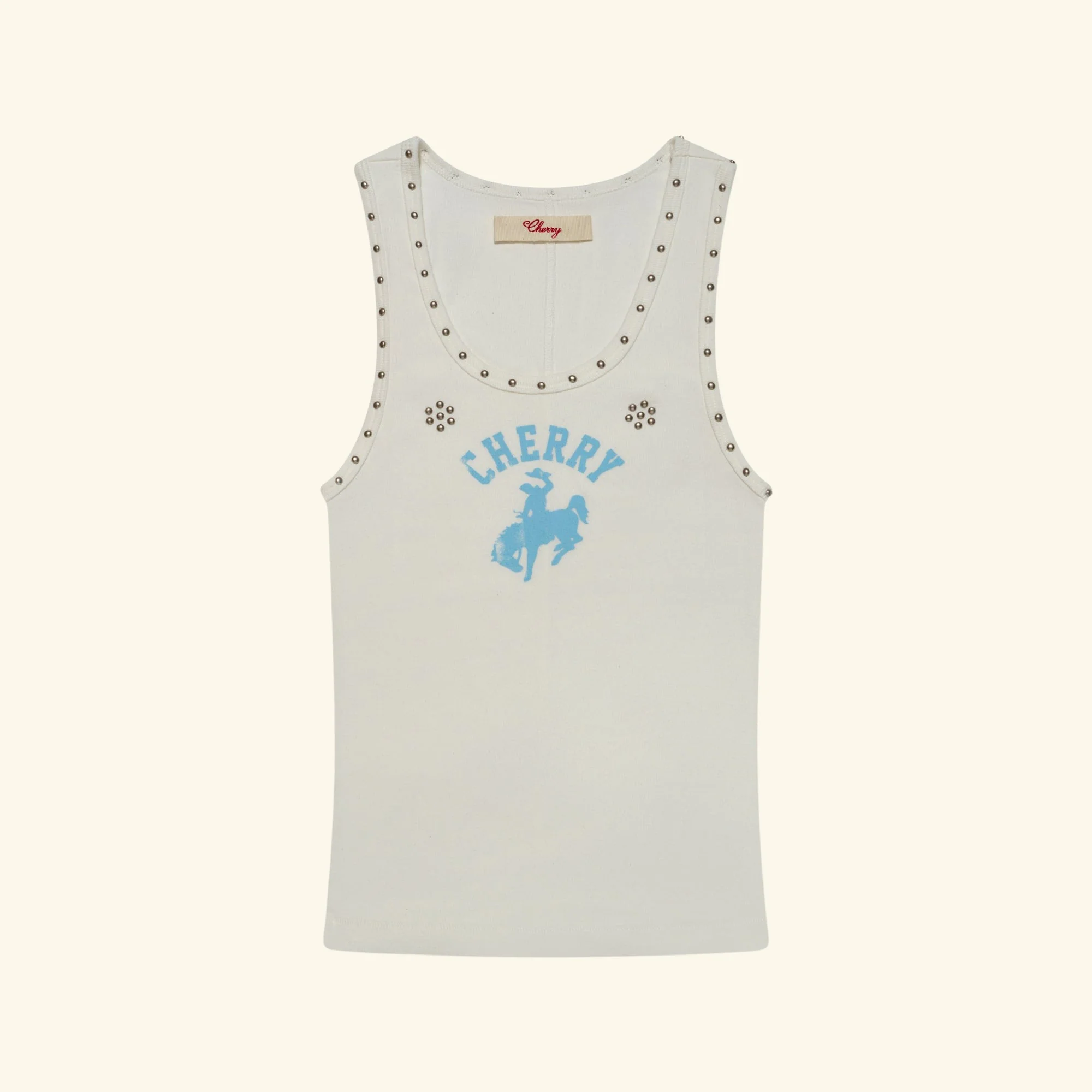 Women's Studded Tank Top (White)