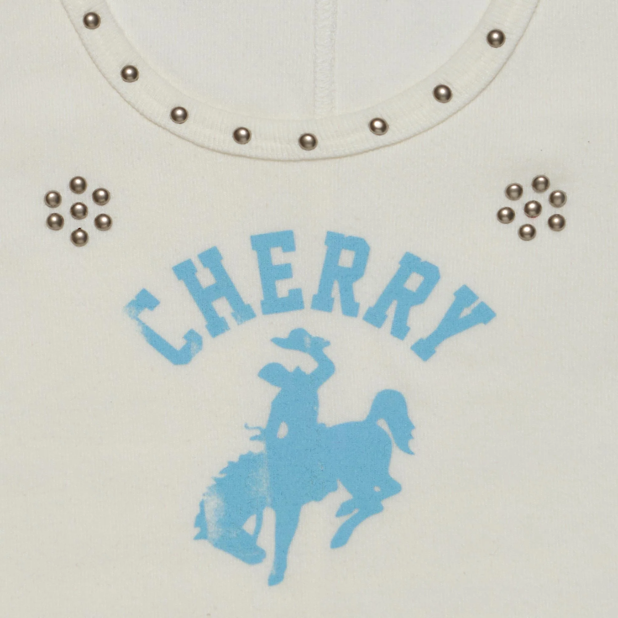 Women's Studded Tank Top (White) - Image 3