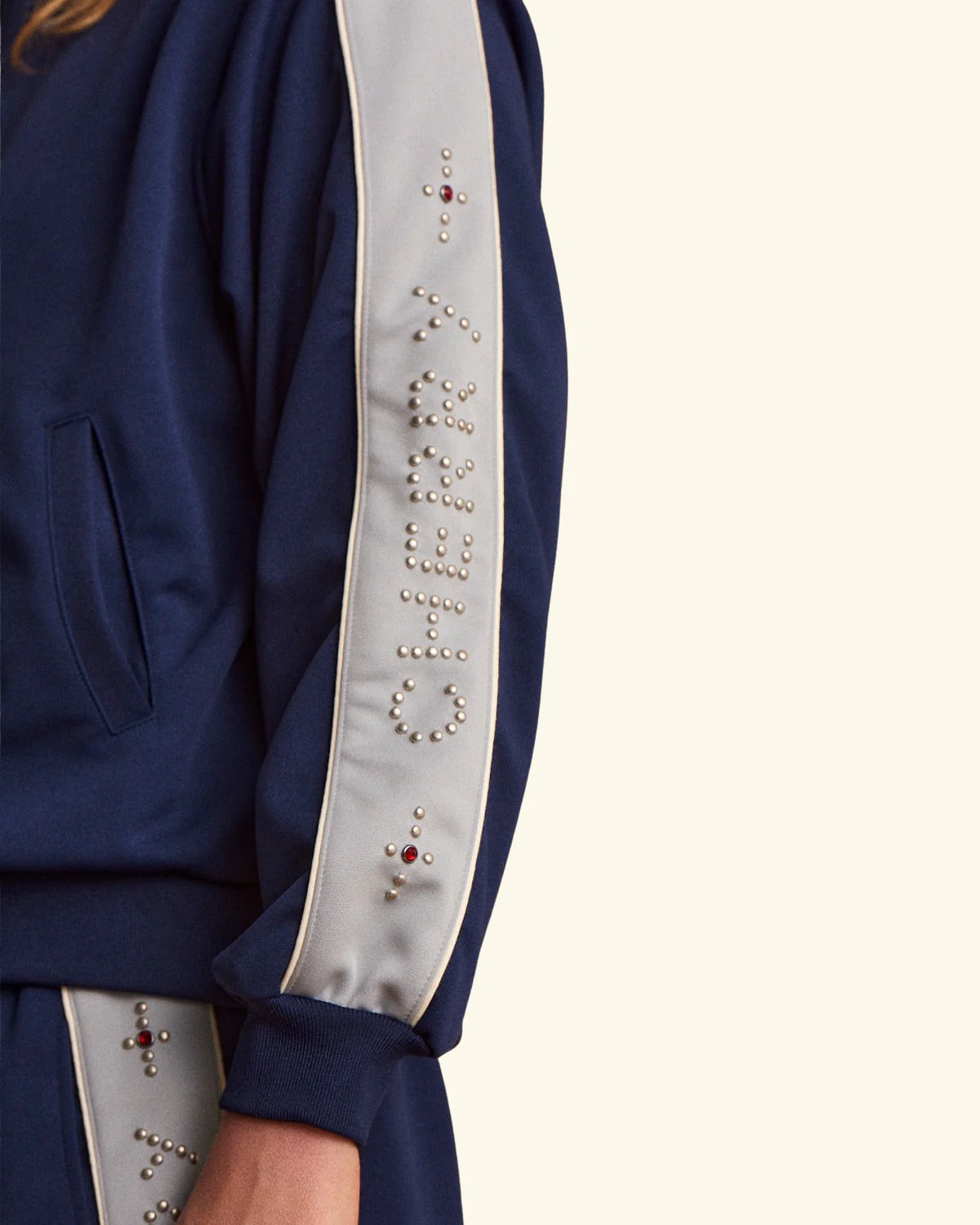 Studded Track Jacket (Navy) - Image 5