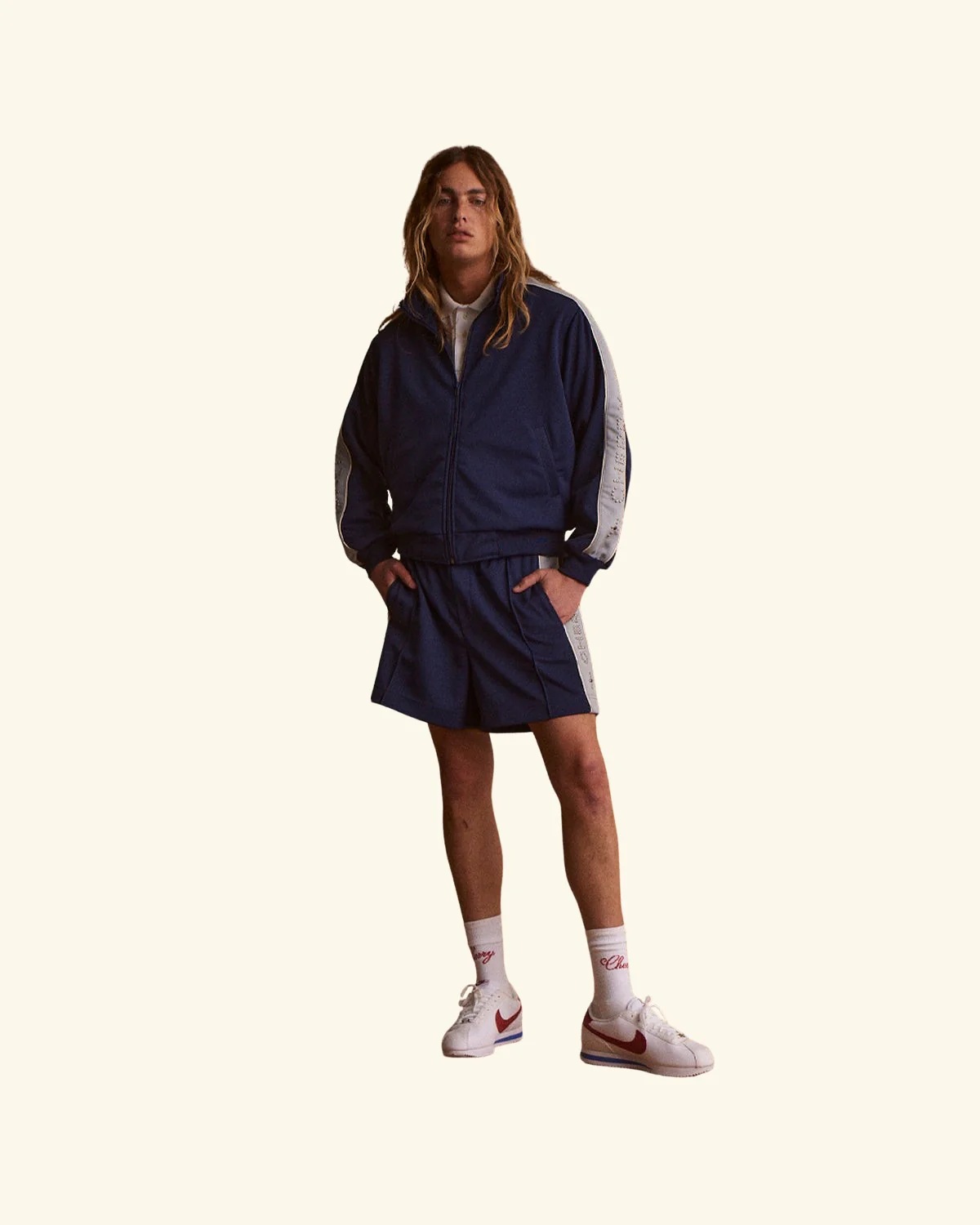 Studded Track Jacket (Navy) - Image 6