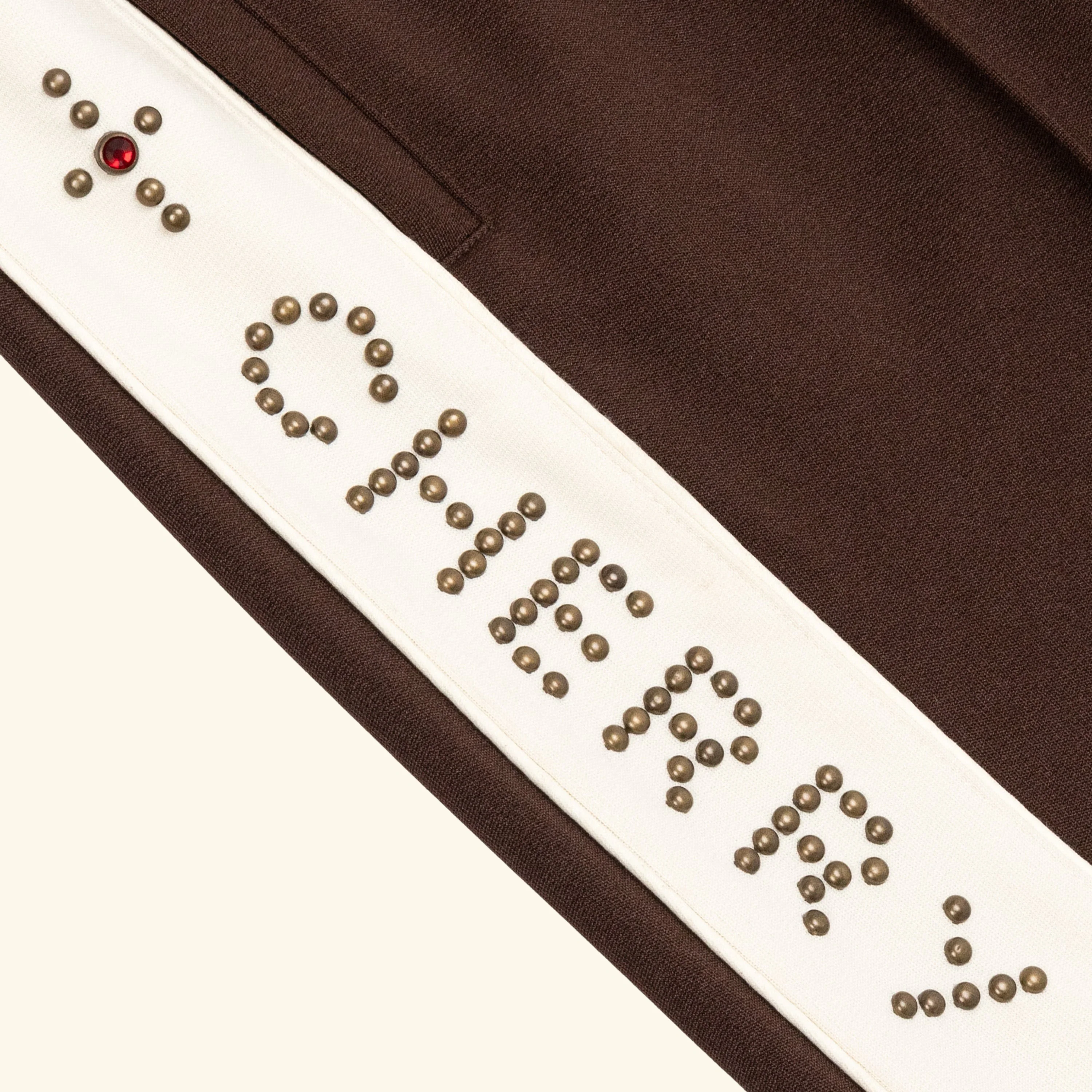 Studded Track Pants (Brown) - Image 3