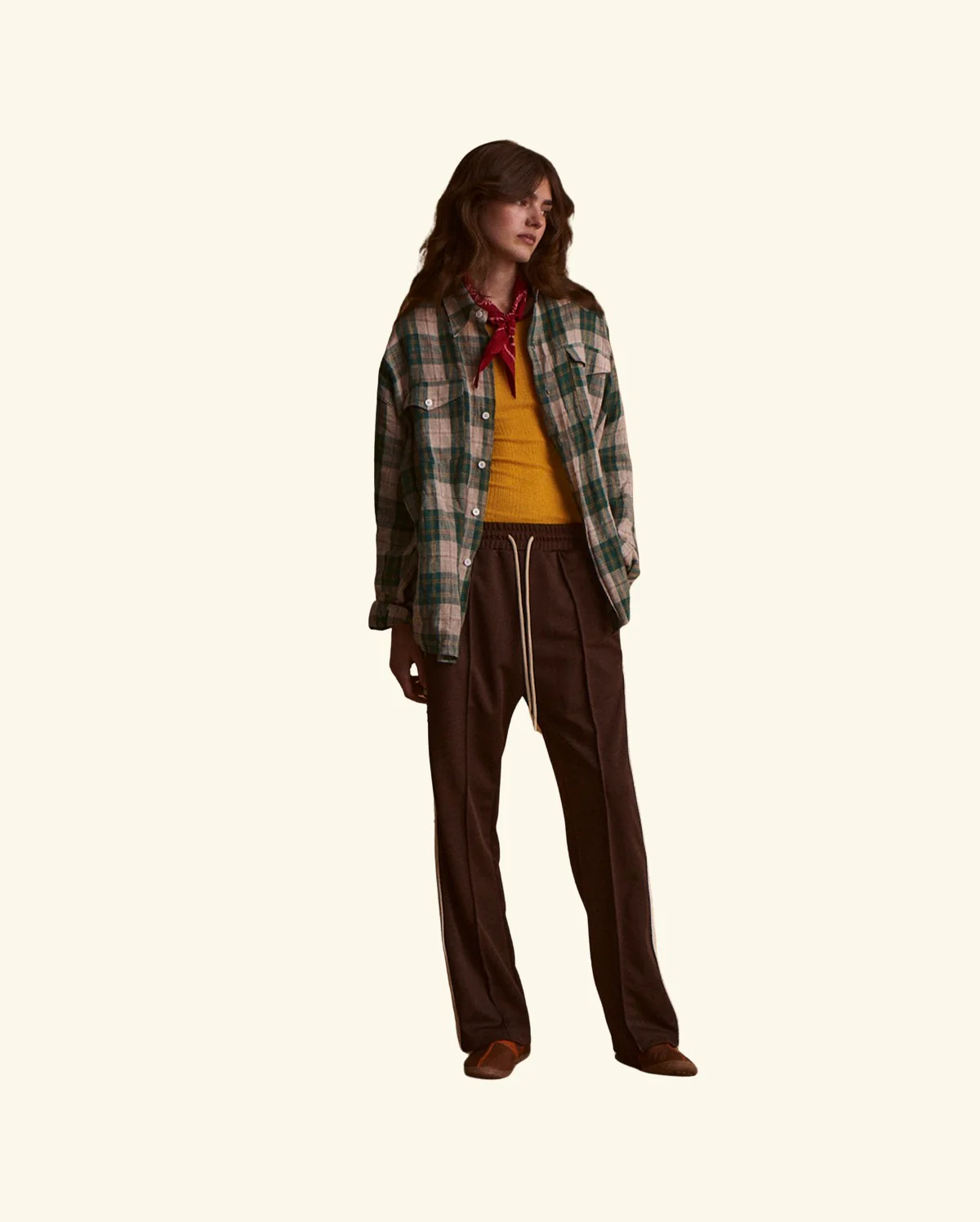 Studded Track Pants (Brown) - Image 5