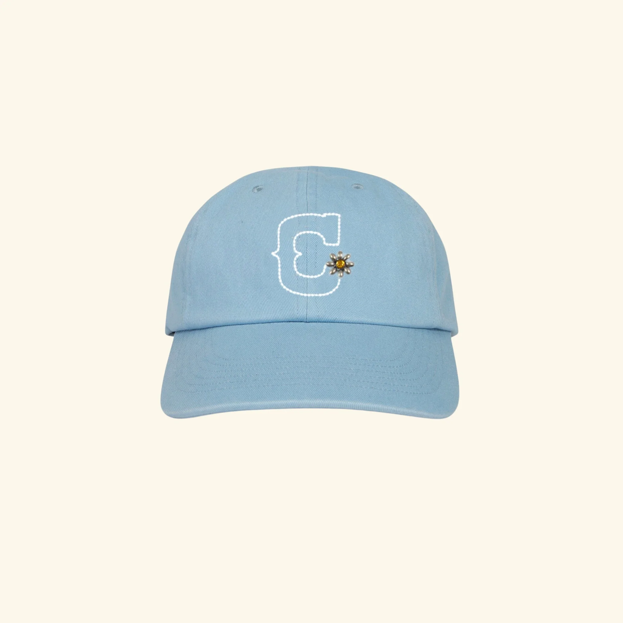 Studded Unstructured Hat (Vintage Blue)