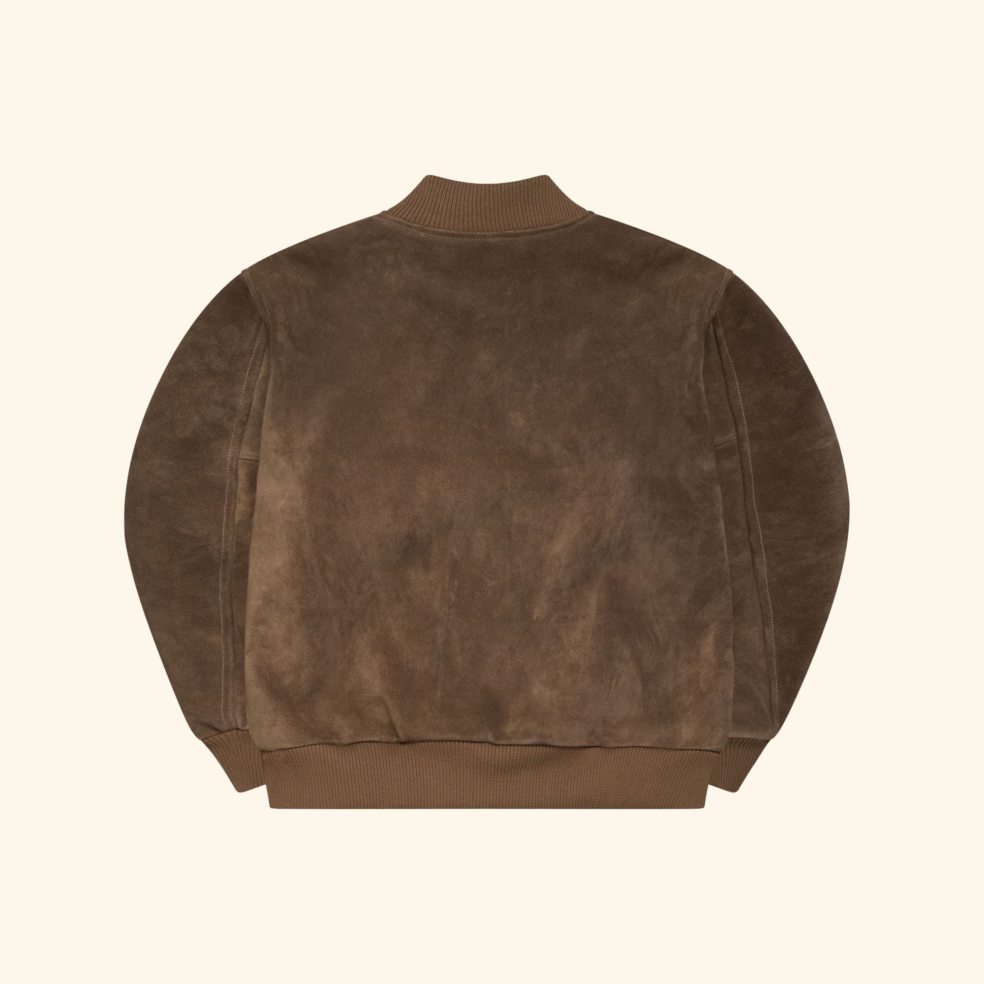 Suede Bomber Jacket (Mushroom) - Image 3