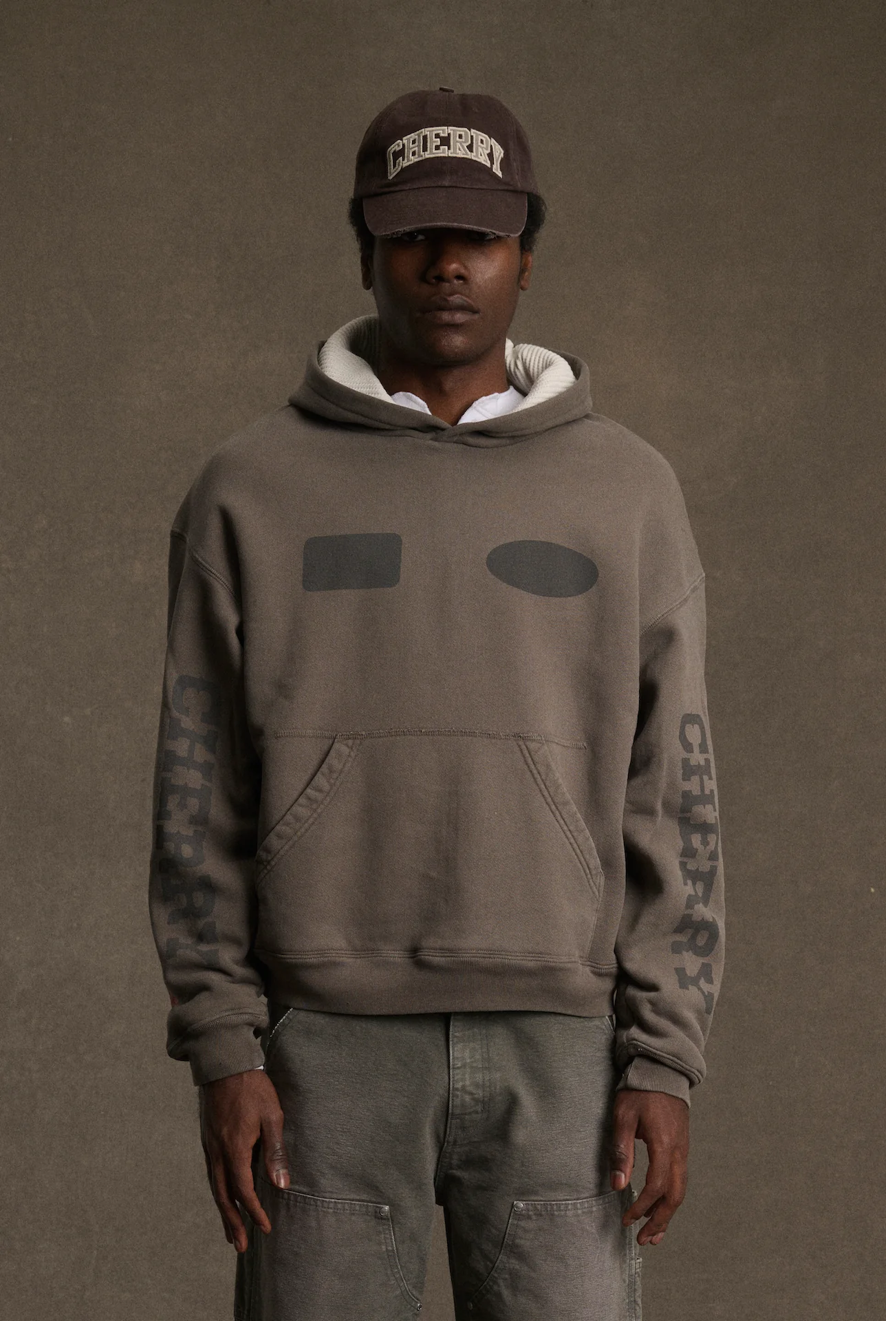 Sun Faded Patch Thermal Hoodie (Steel) - Image 2