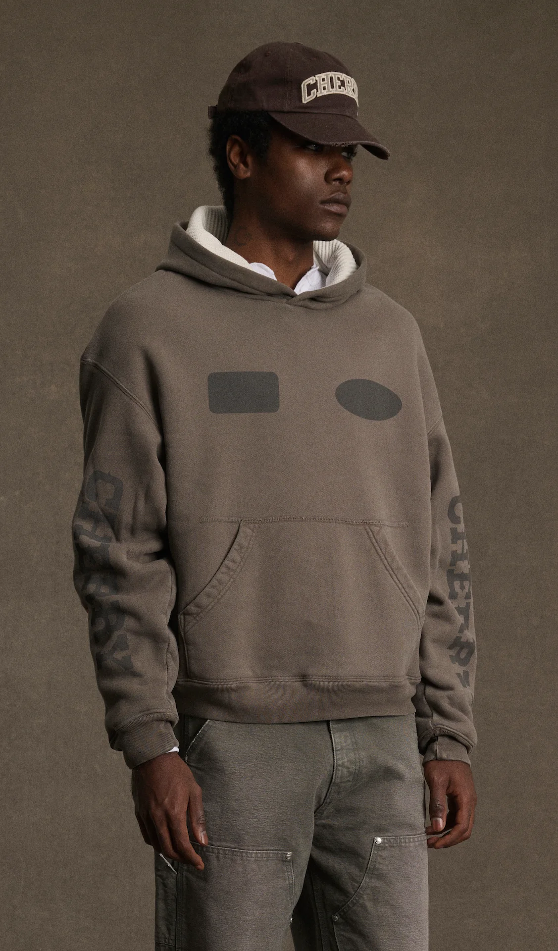 Sun Faded Patch Thermal Hoodie (Steel) - Image 3
