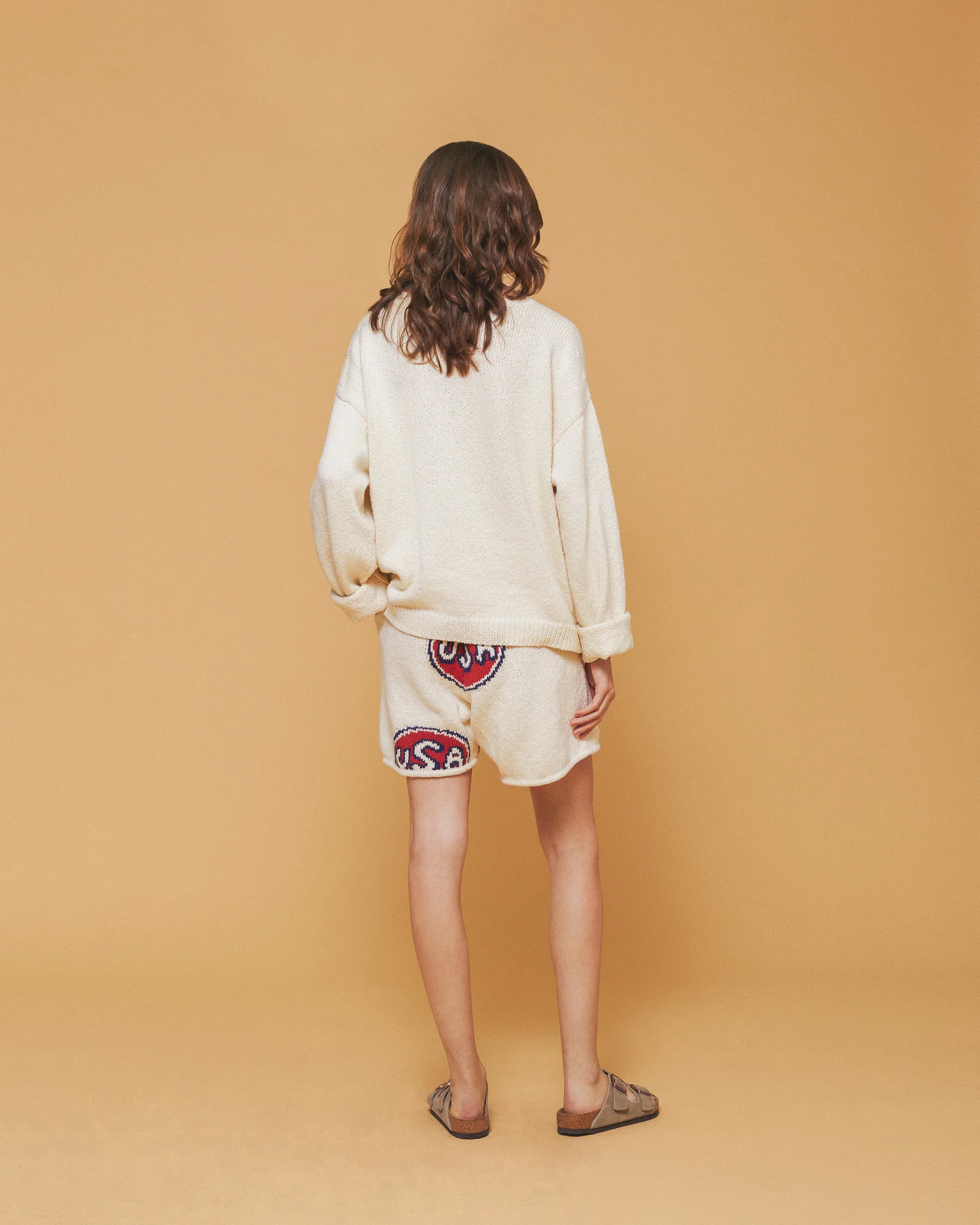 USA Knit Shorts (Cream) - Image 5