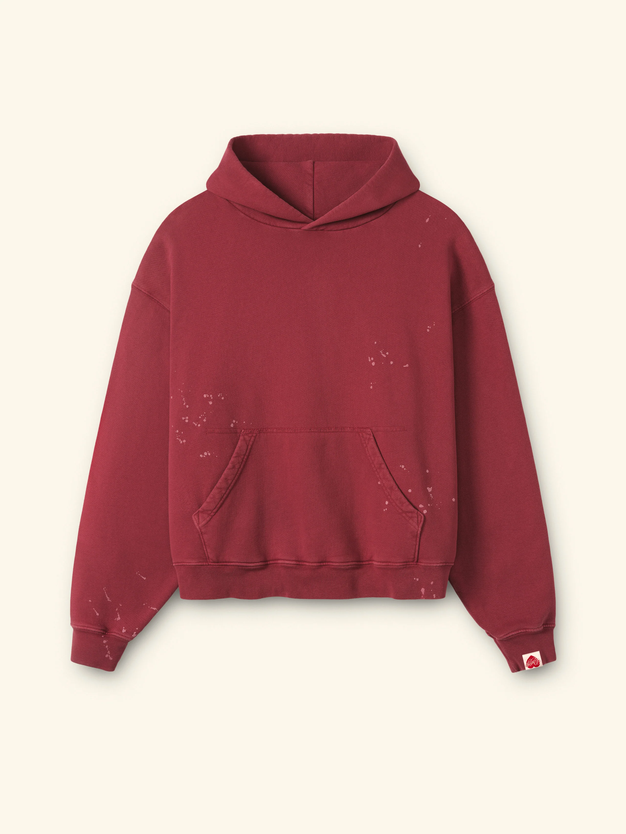 Valentine's Distressed Hoodie (Sun Faded Red) - Image 3