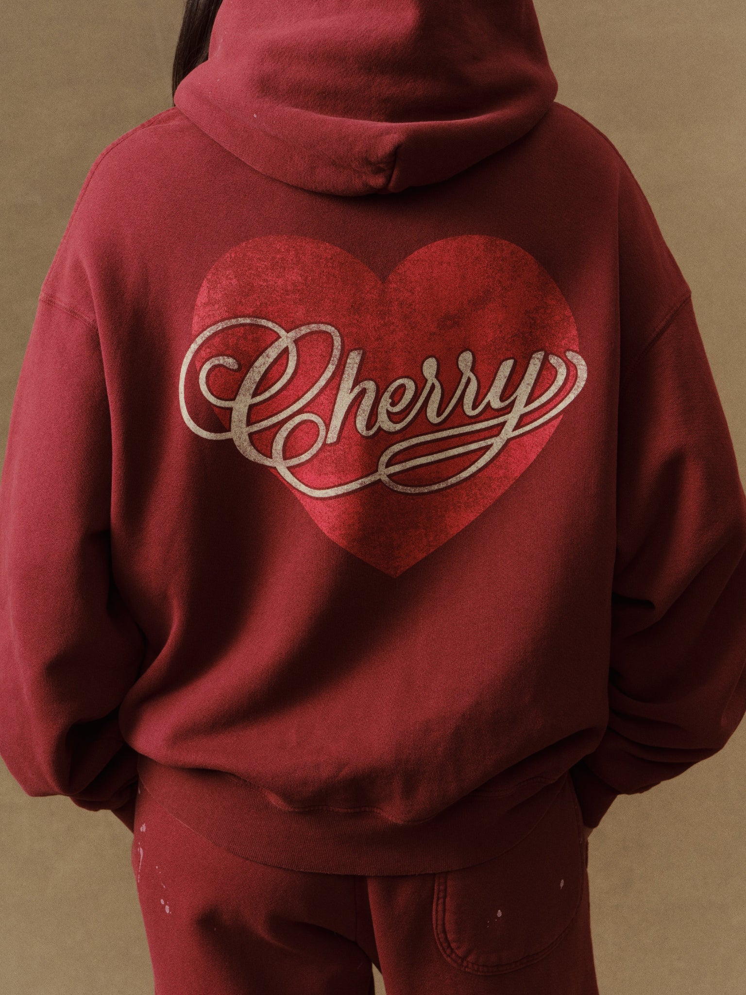 Valentine's Distressed Hoodie (Sun Faded Red) - Image 7